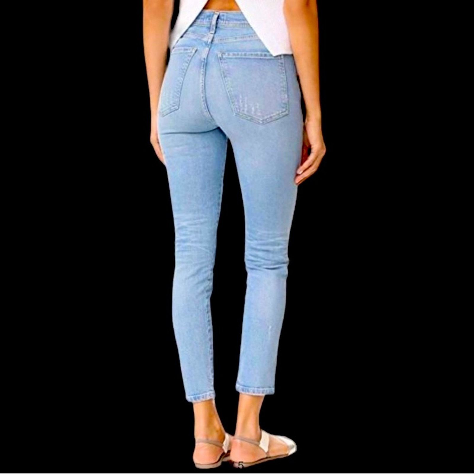 Agolde Agolde High Rise Skinny Blue Jeans | Size 27 Size 27" / US 4 / IT 40 - 7 Thumbnail