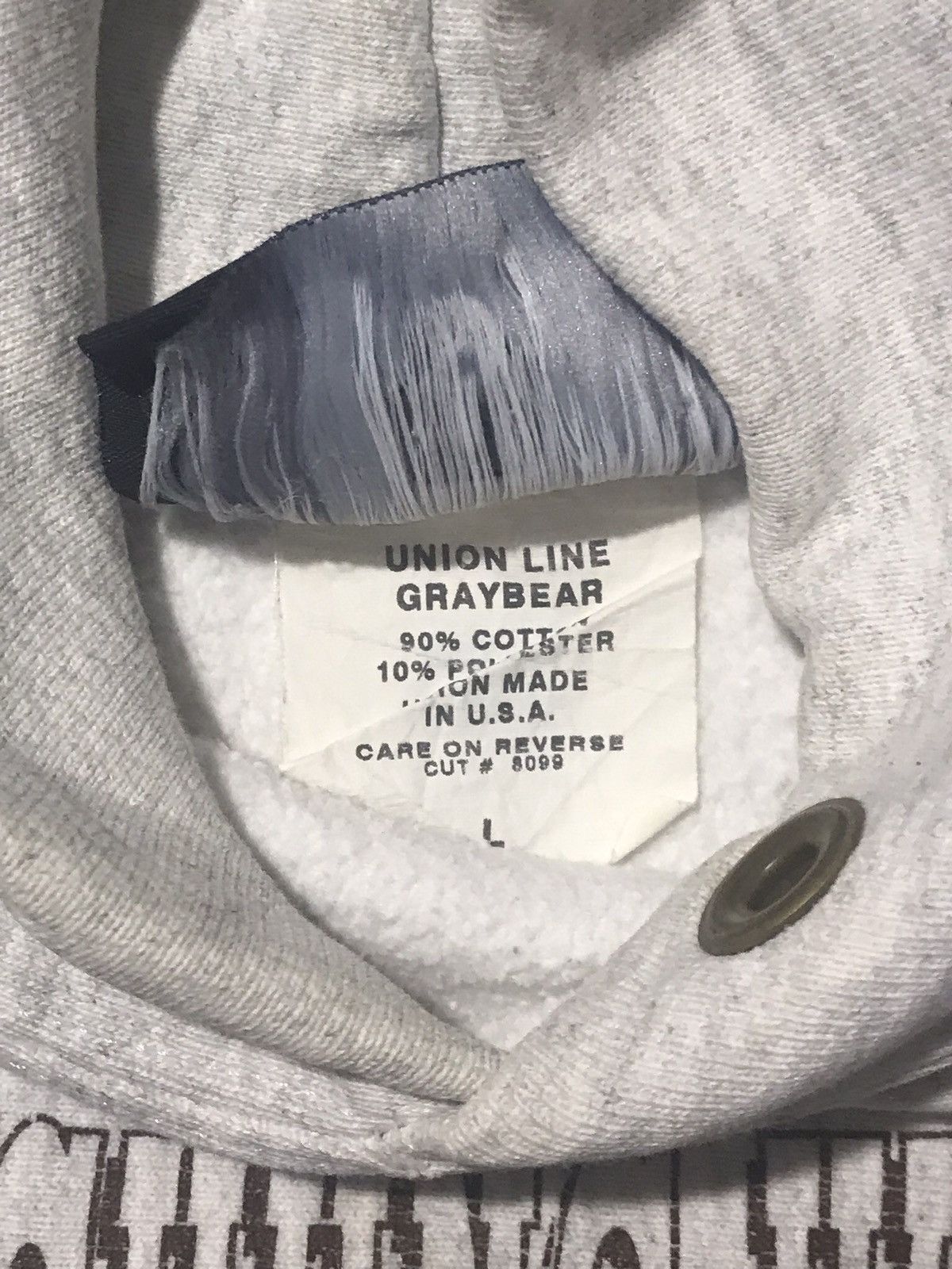 Toyo Enterprises Union Made Gray Bear Hoodie L Pullover Indians School Logo Size US L / EU 52-54 / 3 - 4 Thumbnail