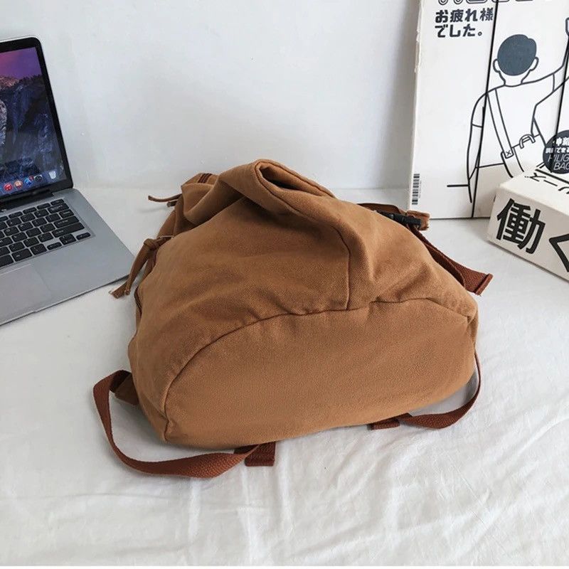Other Retro y2k irregular canvas backpack aesthetic Size ONE SIZE - 6 Thumbnail