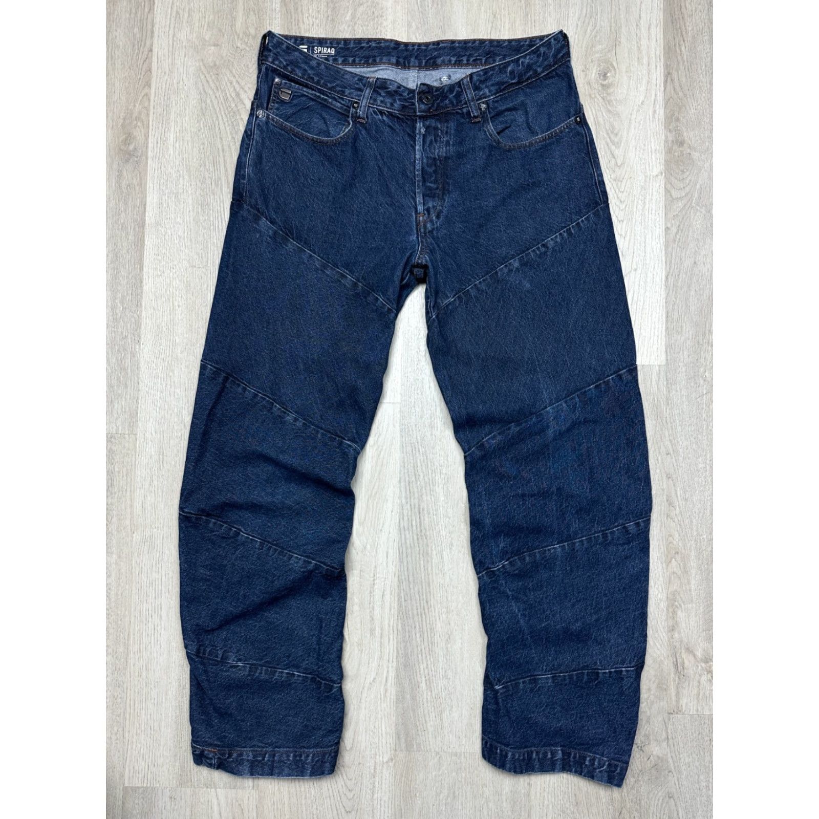 G-Star G-Star RAW Spiraq 3D Loose Denim Jeans Pant Men's 32 Blue Cotton Denim Straight Inseam 32" Waist 32" Size 32 jeans Size US 32 / EU 48 - 2 Thumbnail
