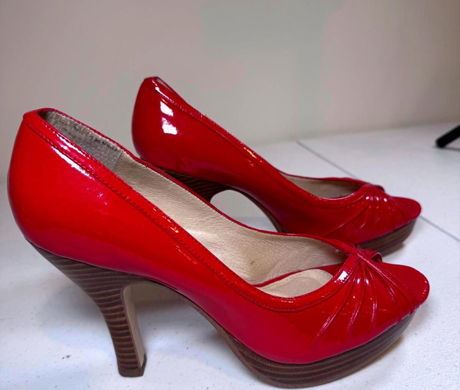 Steve Madden Steve Madden Red Patent Leather Heels Size US 10 / IT 40 - 2 Thumbnail