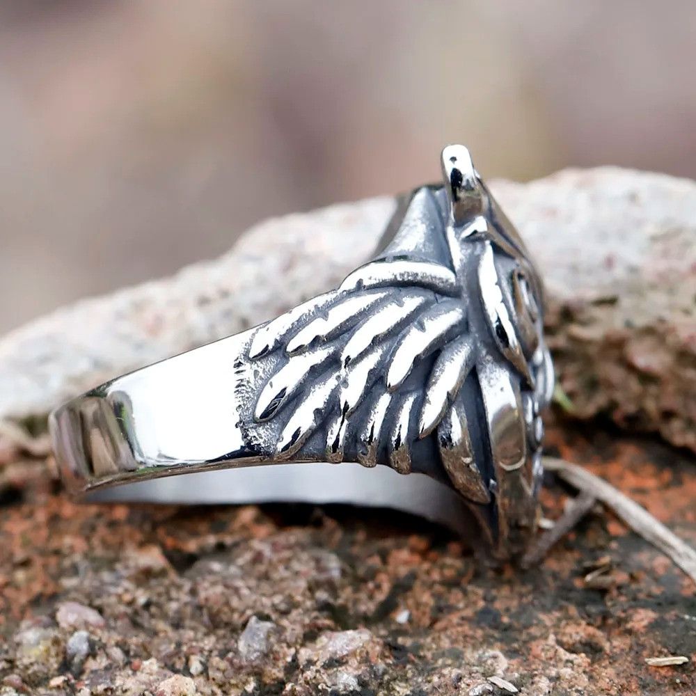 Jewelry Anel Amulet owl Ring Streetwear Jewelry Fashion Gift Size ONE SIZE - 5 Thumbnail