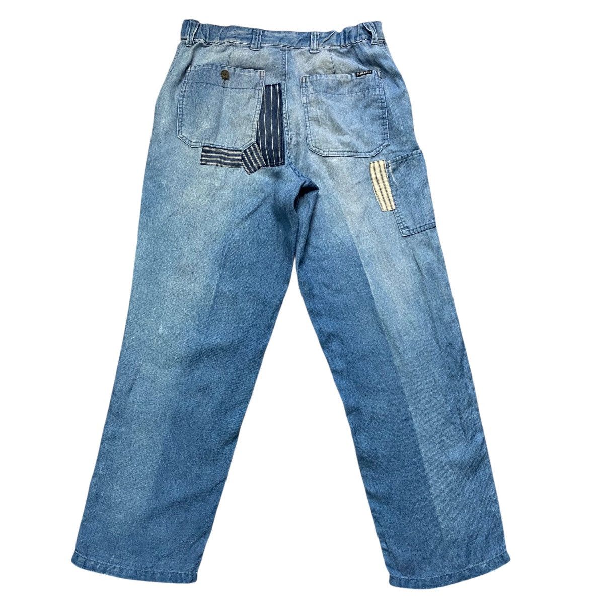 Blue Blue Japan Blue Blue Boro Patchwork Denim Relaxed Pants Size US 32 / EU 48 - 2 Thumbnail