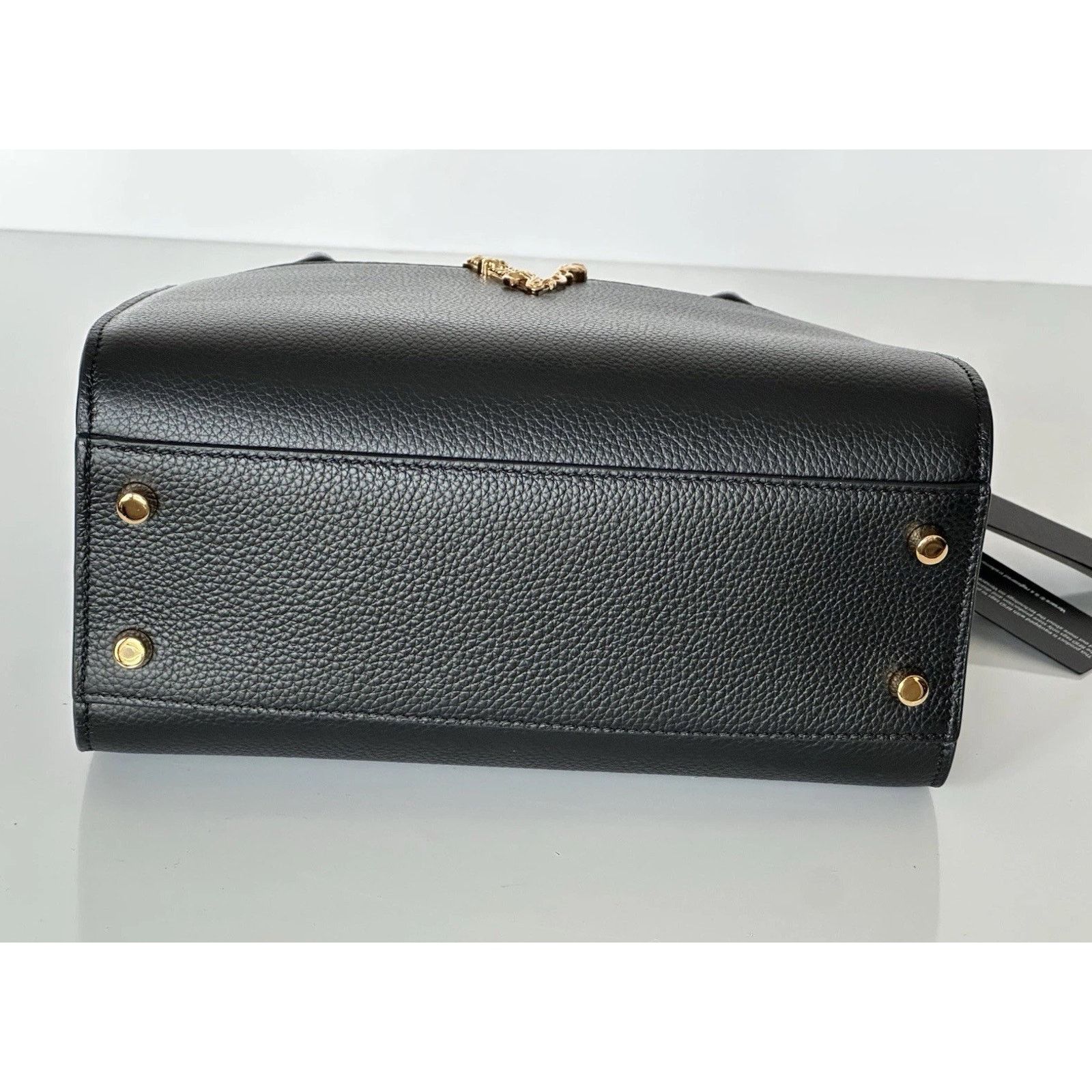 Versace Versace Virtus Calf Leather Small Black Bag 1005960 Size ONE SIZE - 6 Thumbnail