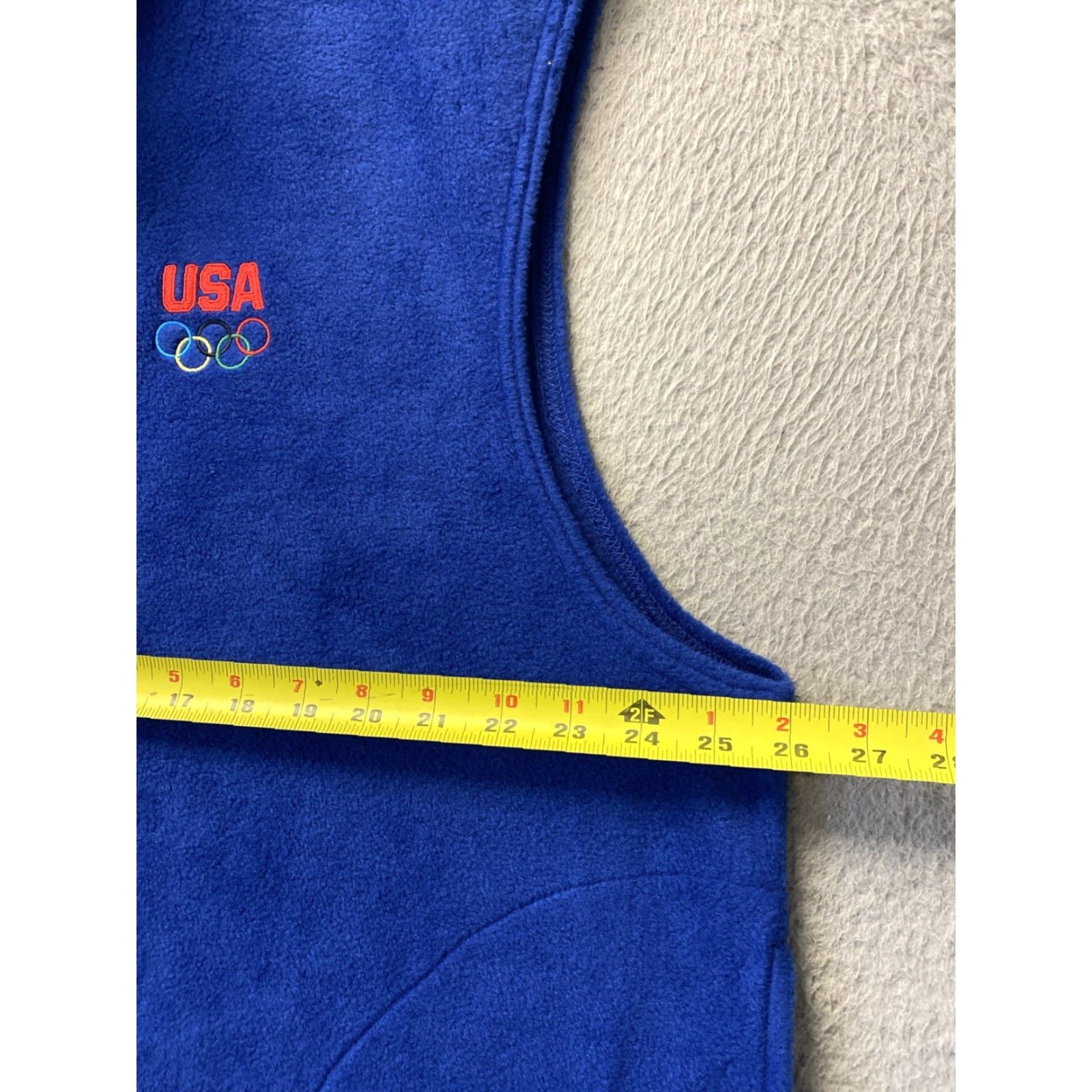 Vintage Mens USA America Olympics Zip Up Blue America Fleece Vest Jacket XXL 148-18 Size US XXL / EU 58 / 5 - 5 Thumbnail