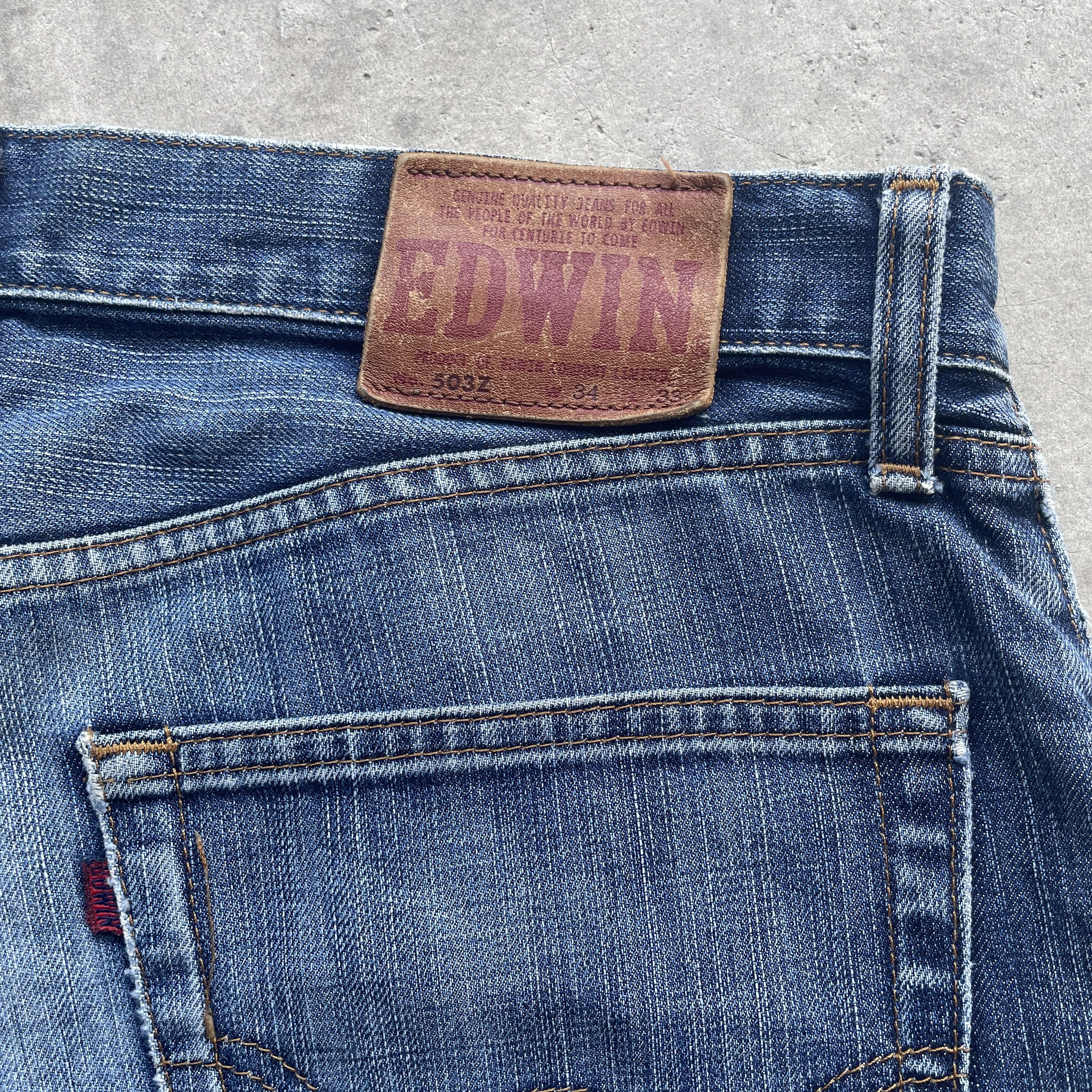 Edwin W34x32 Vintage Edwin 503 Regular Jeans Faded Denim Pants Size US 34 / EU 50 - 9 Thumbnail