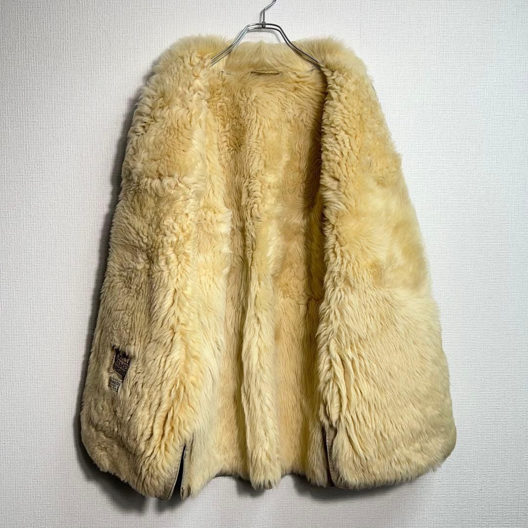 Hermes VINTAGE HERMES SPORT suede & shearling cream collared coat Size S / US 4 / IT 40 - 6 Thumbnail