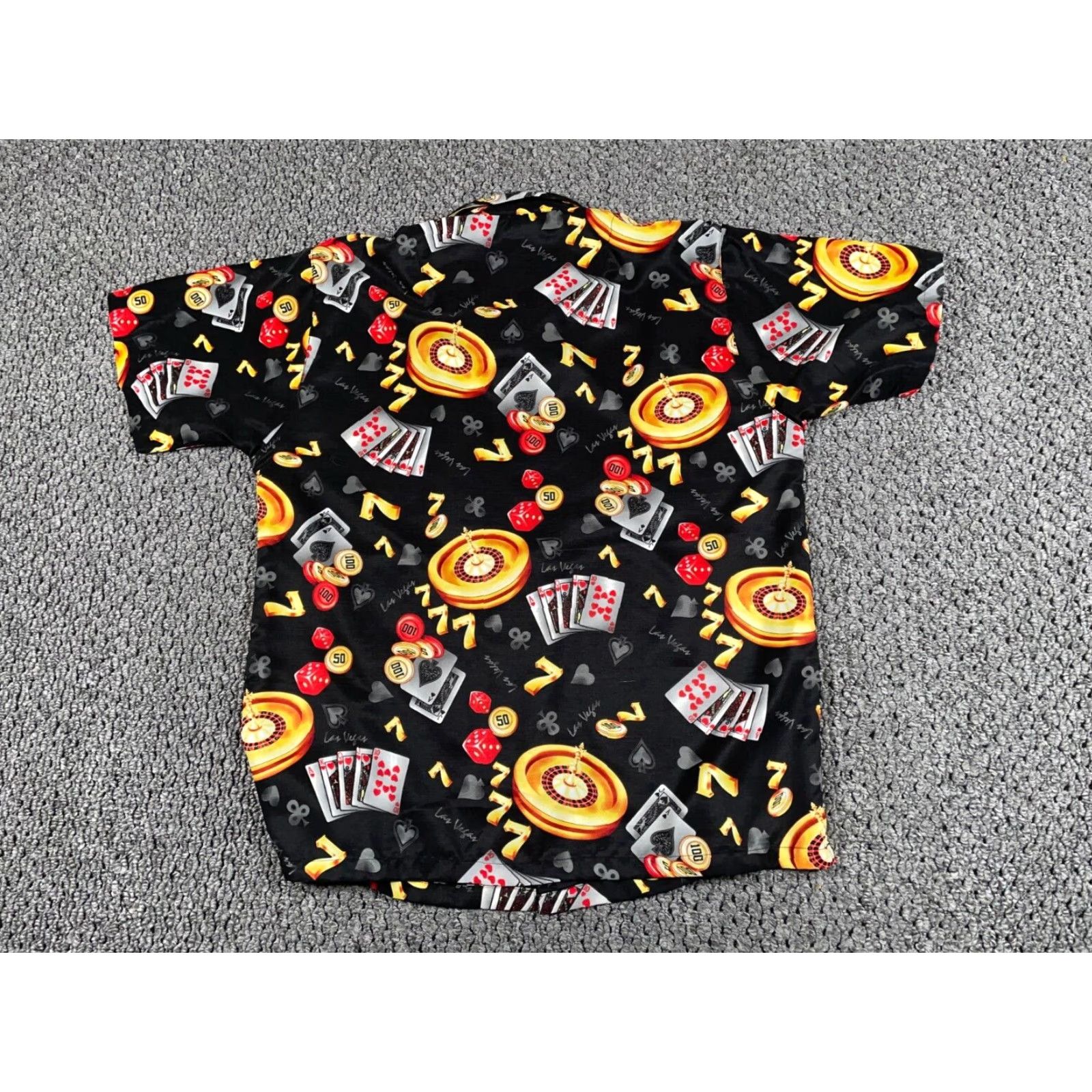 Vintage VINTAGE Steve & Barry's Shirt Adult Large Black AOP Geometric Gambling Pattern Shirt Mens Large Black Pattern Size US L / EU 52-54 / 3 - 2 Thumbnail