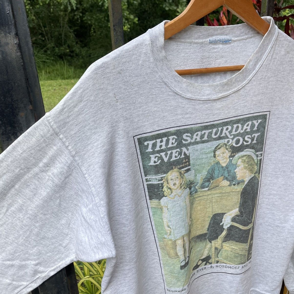 Vintage 🔥Vintage 90s The Saturday Evening Post Magazines Sweatshirts Size US M / EU 48-50 / 2 - 8 Thumbnail