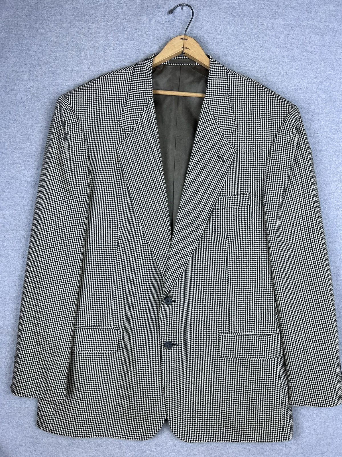 Givenchy Vintage Givenchy Monsieur Suit Jacket Mens 46 R houndstooth Size 46R - 2 Thumbnail