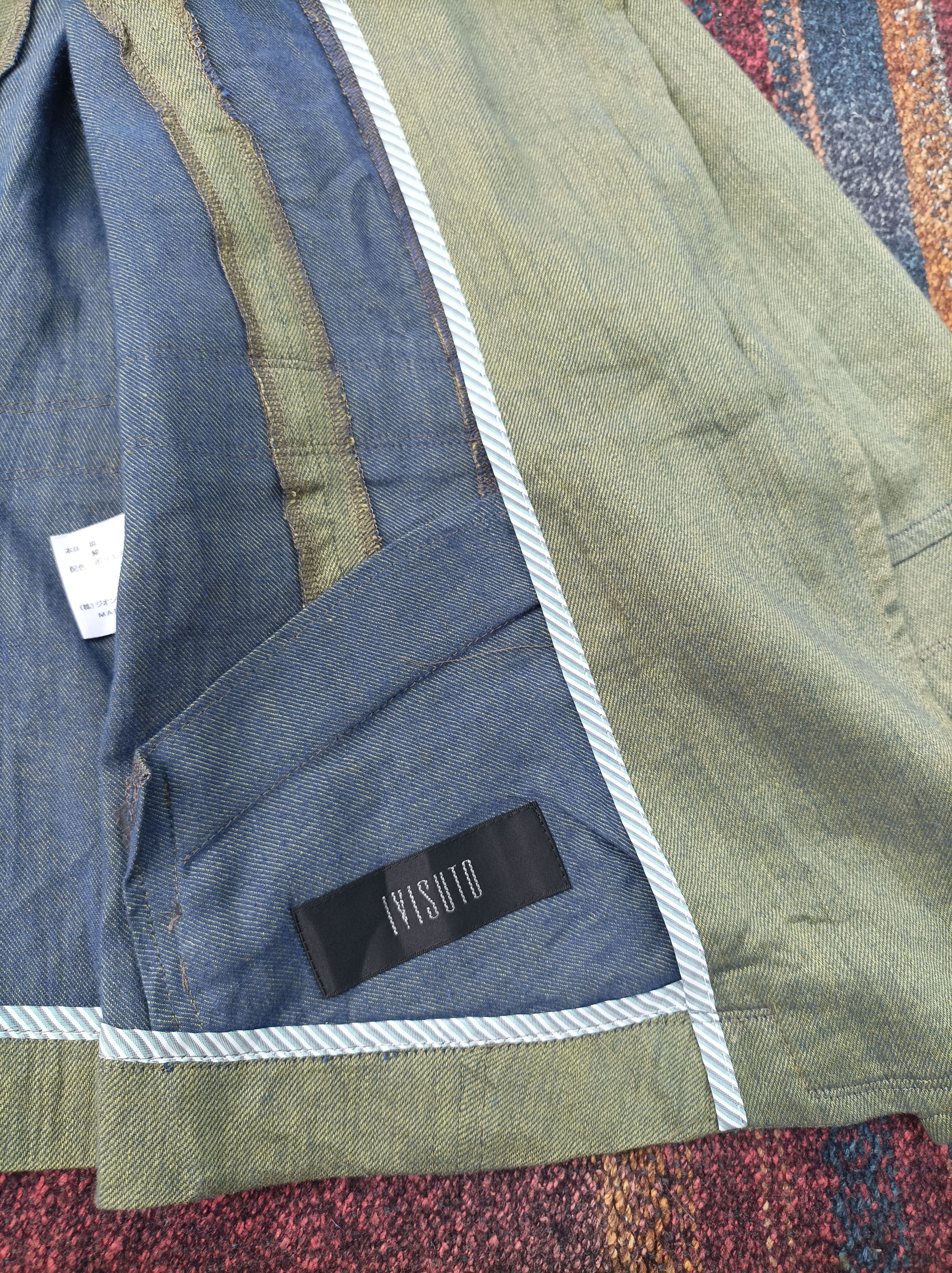 Japanese Brand (J573) Ivisuto Japan Green Three Button Blazer Jacket Sz 44 Size M / US 6-8 / IT 42-44 - 8 Thumbnail