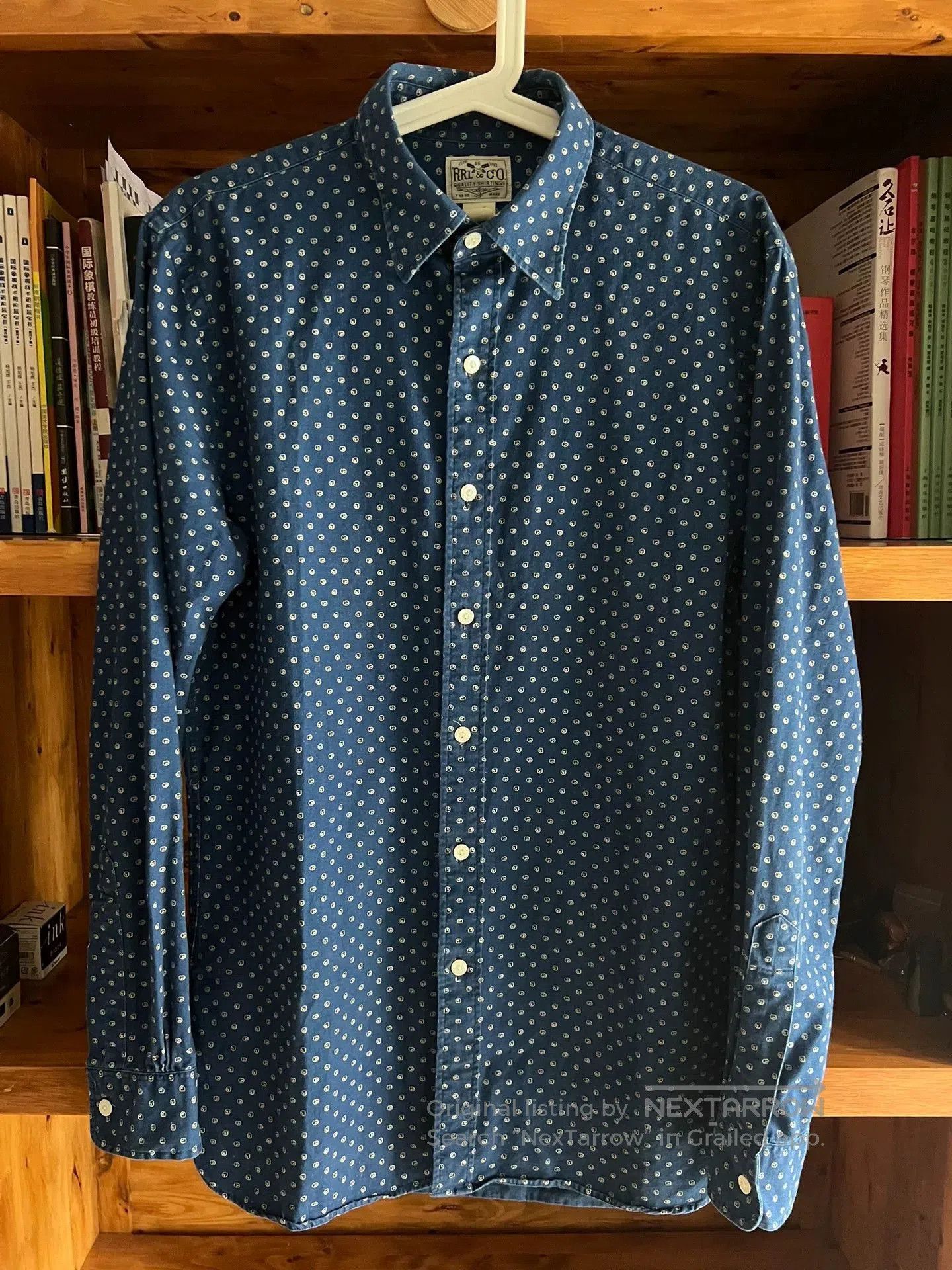 RRL Ralph Lauren stunning blue dye RRL button-up shirt. Size US M / EU 48-50 / 2 - 1 Thumbnail