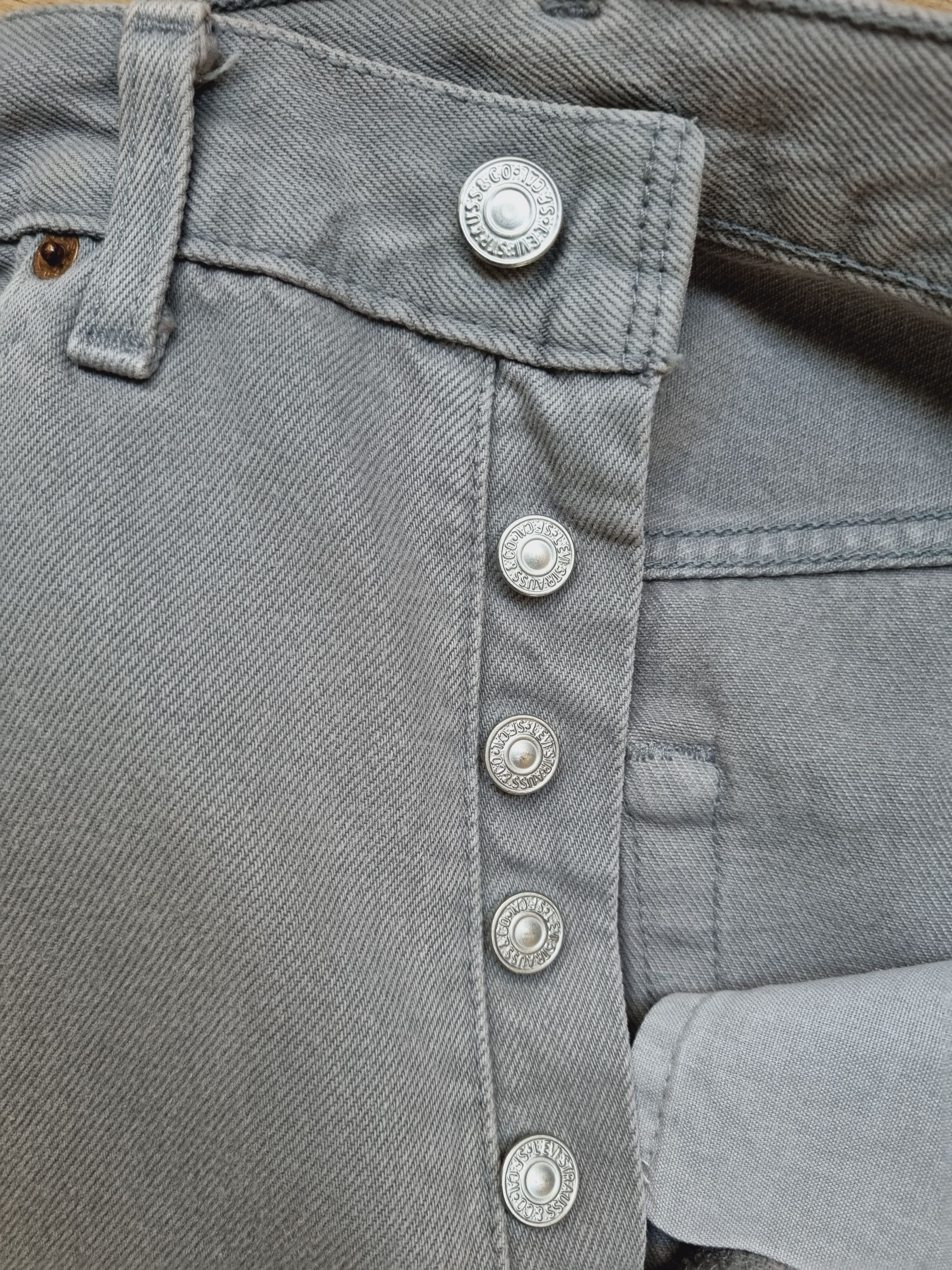 Levi's × Levi's Vintage Clothing 90s Levi's 501 Gray Denim Buttons Flies Jeans Size US 31 - 12 Thumbnail