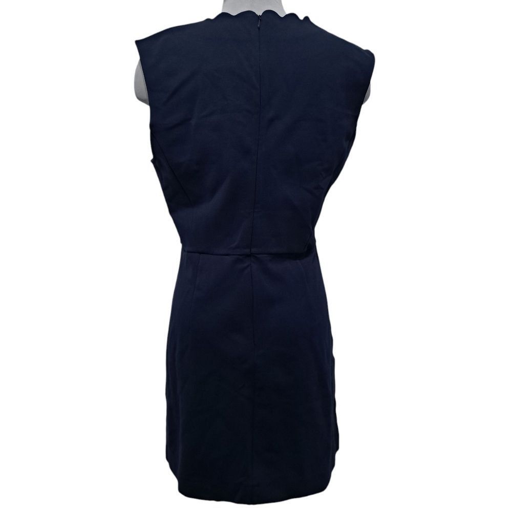 French Connection French Connection Lula Scalloped Edge V Neck Mini Dress Duc Size L / US 10 / IT 46 - 3 Thumbnail
