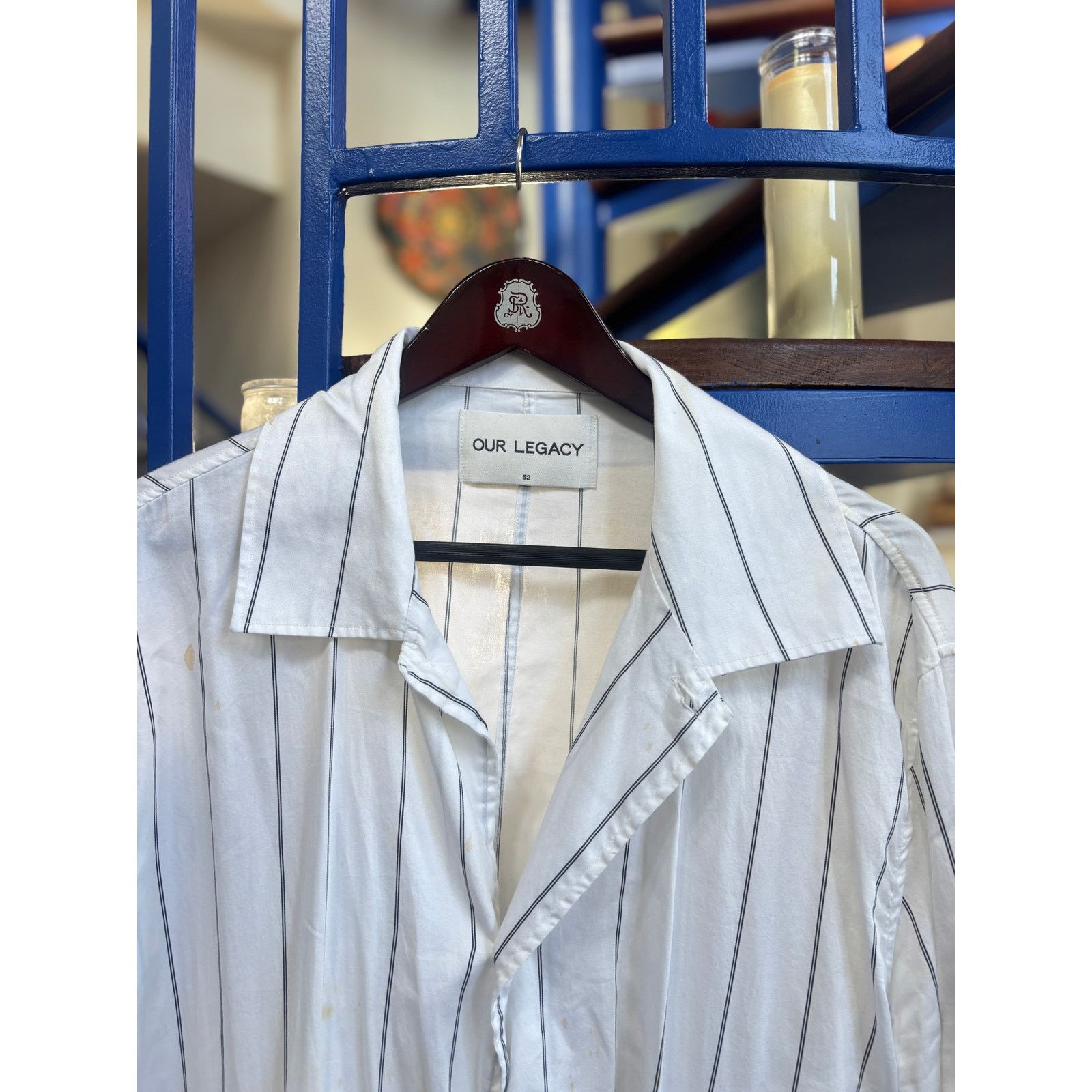 Our Legacy Our Legacy White Pinstripe Coat Size 52 Size US L / EU 52-54 / 3 - 3 Thumbnail