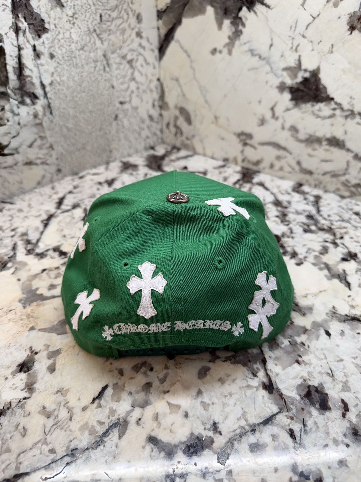Chrome Hearts Chrome Hearts Cross Patch Hat Green White Baseball Cap Size ONE SIZE - 6 Thumbnail