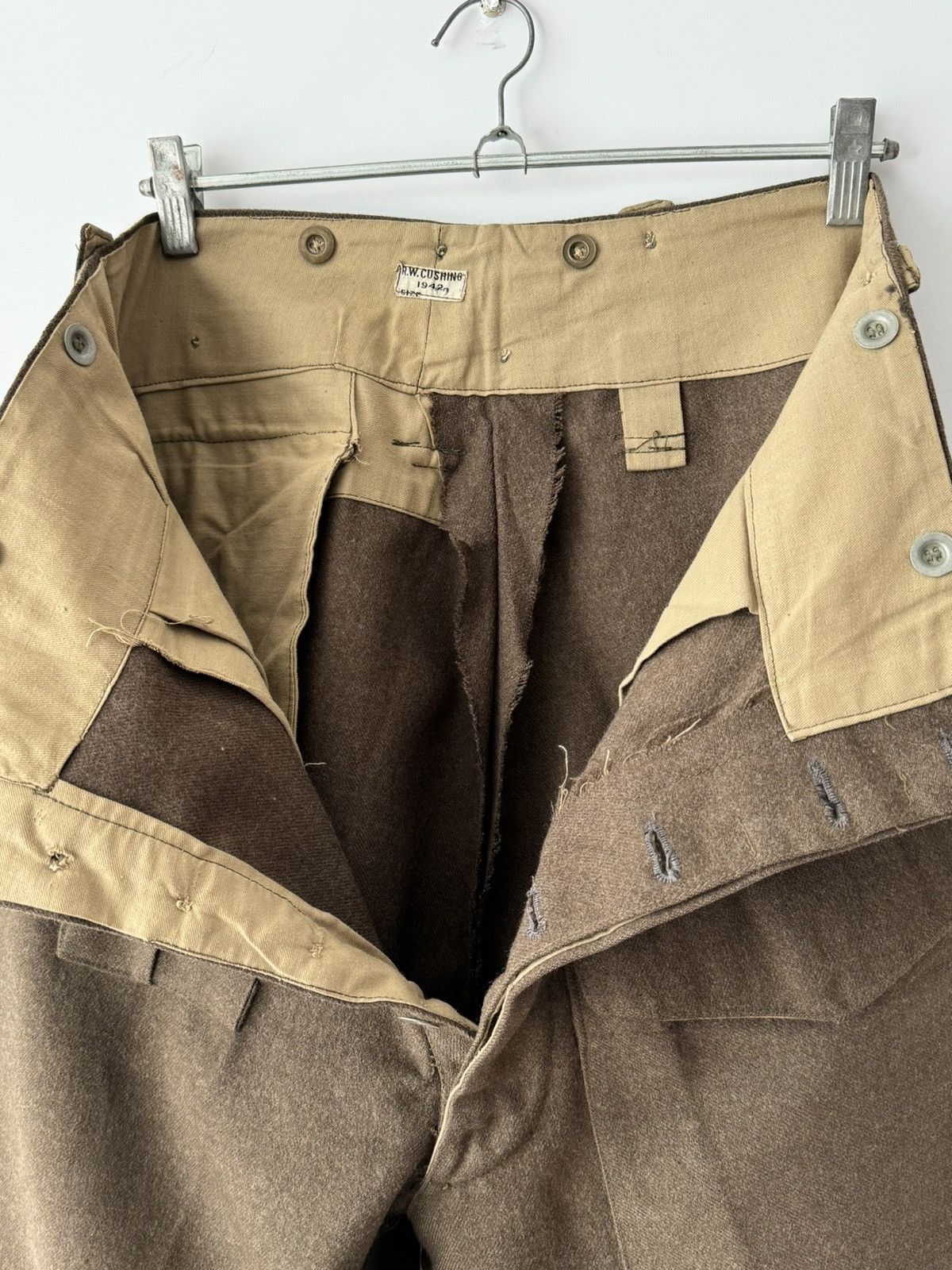Vintage Deadstock 1942 Dated British Army 1937 Pattern BD Trousers Size US 32 / EU 48 - 6 Thumbnail