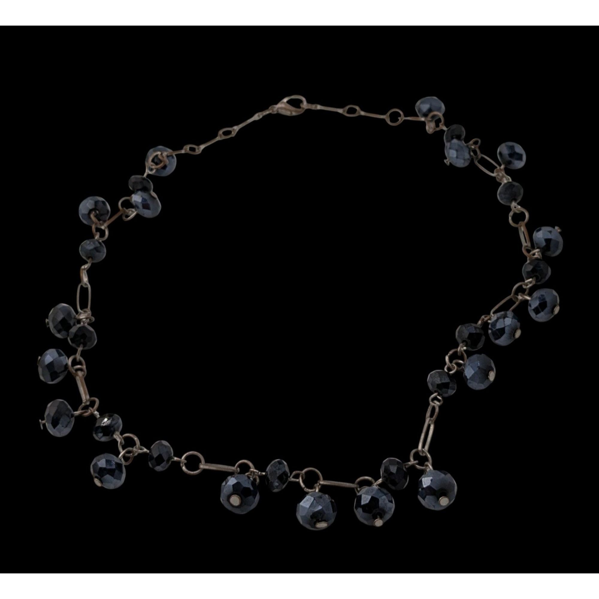 Other Handmade Glam Goth Black Beaded Necklace With Faceted Glass Size ONE SIZE - 6 Thumbnail
