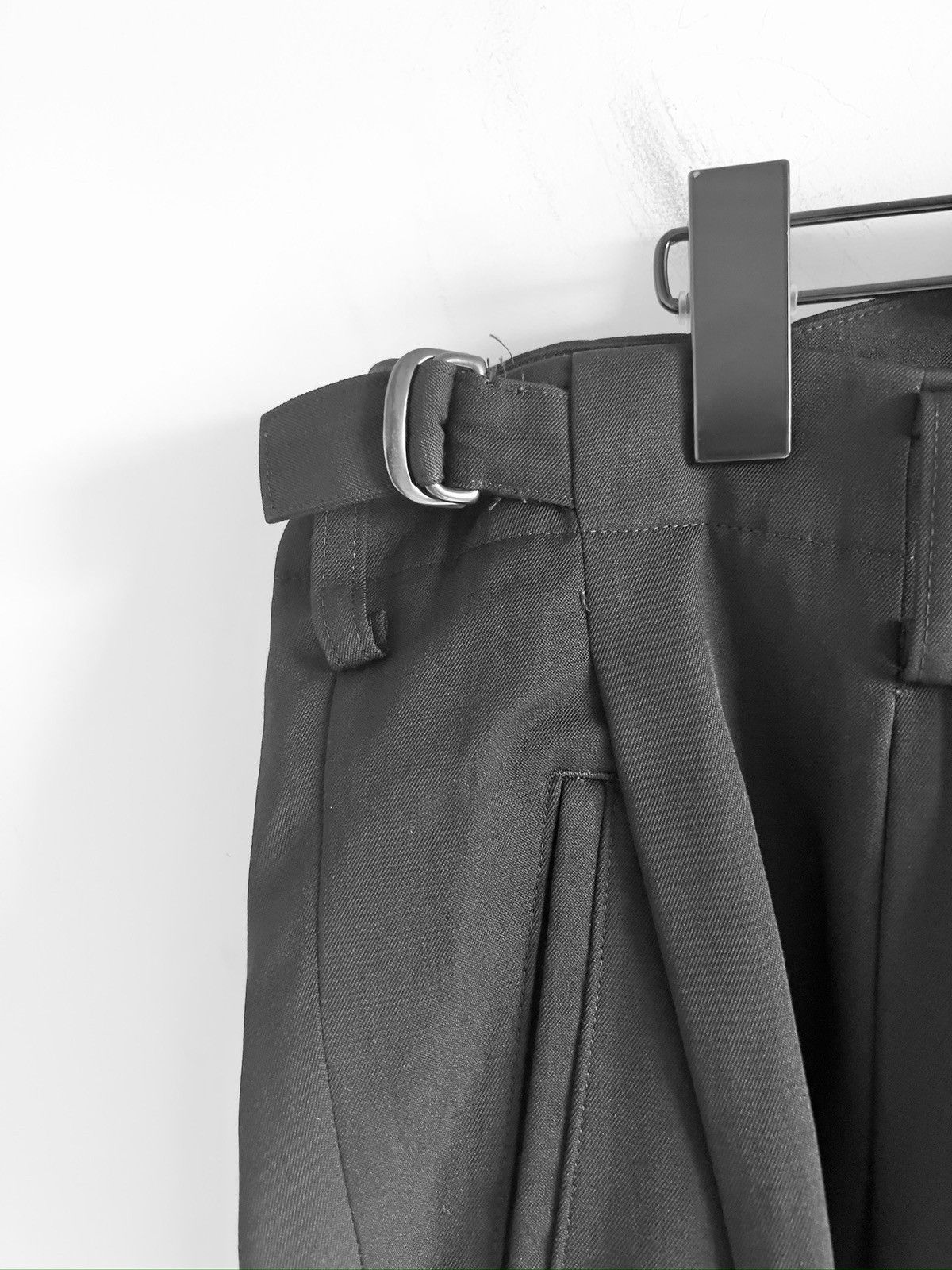 Yohji Yamamoto Yohji Yamamoto Pour Homme Wool Cropped Wide Suspender Pants Size US 30 / EU 46 - 3 Thumbnail