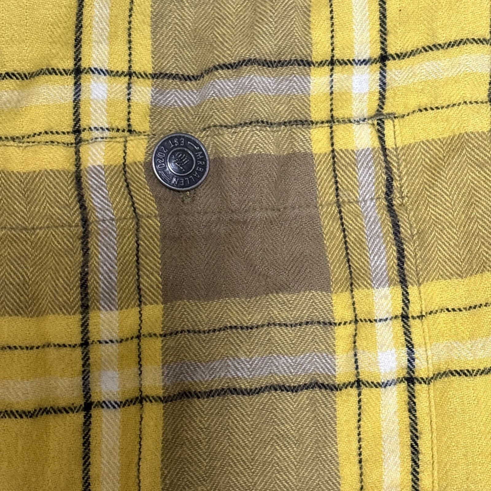 Other MR BALLEN Shirt Mens XL Yellow Black Plaid Flannel Strange D Size US XL / EU 56 / 4 - 7 Thumbnail