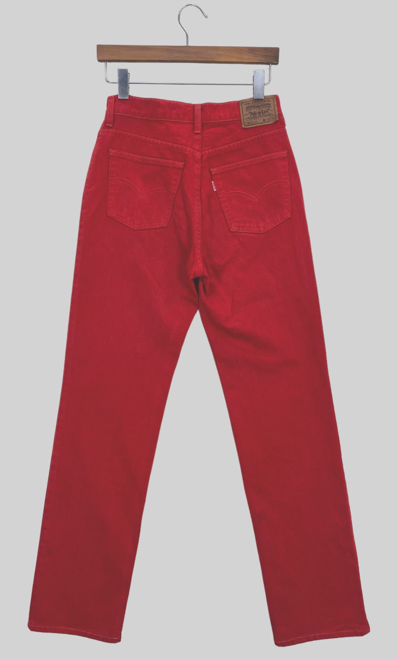 image of Art x Levis Levi's 511-16 Jeans High Waisted Mom Jeans in Red, Women's (Size 27)