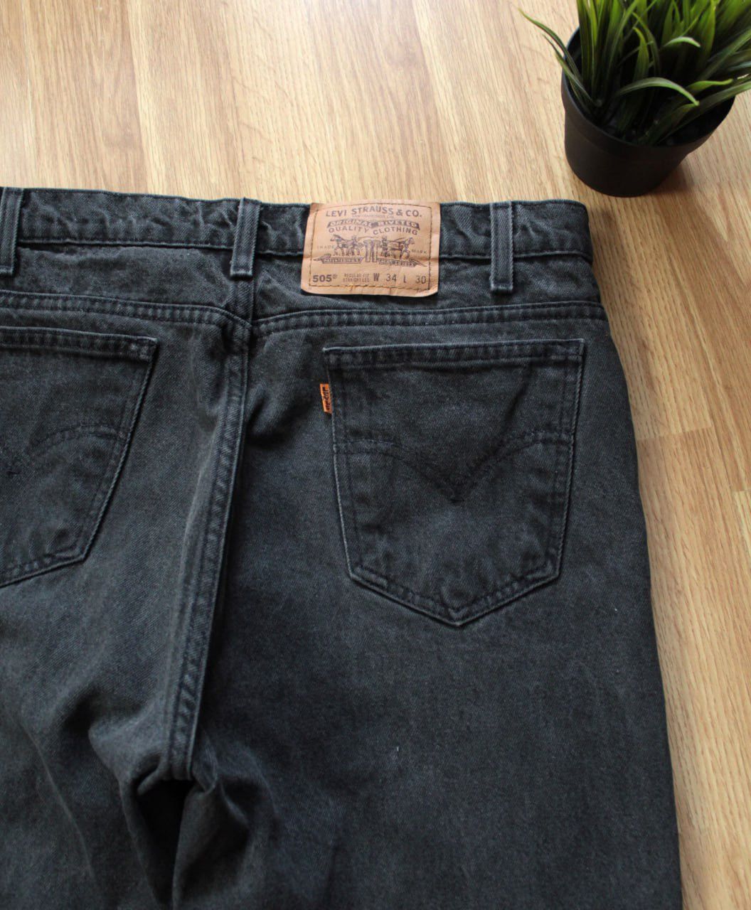 Levi's × Levi's Vintage Clothing × Vintage 🔥 90s LEVIS 505 Black 34x30 Denim Pants Jeans Regular Fit Size US 34 / EU 50 - 3 Thumbnail