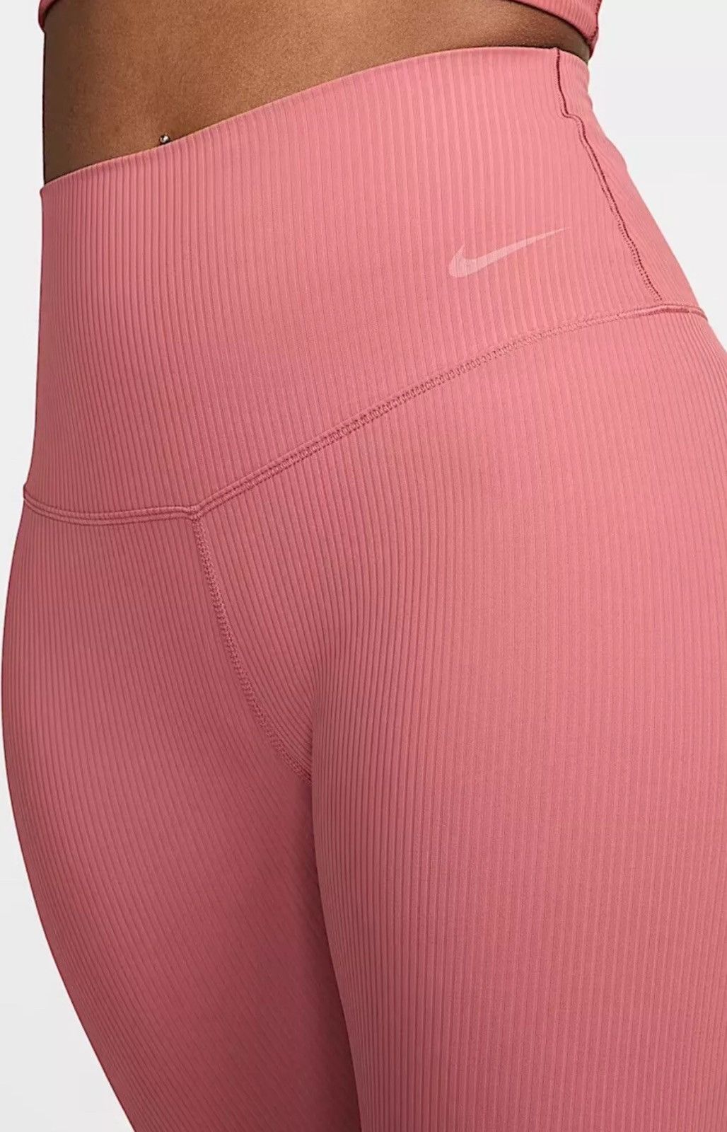 Nike New Nike Zenvy Rib Gentle-Support, High-Waisted Leggings Size 28" / US 6 / IT 42 - 5 Thumbnail