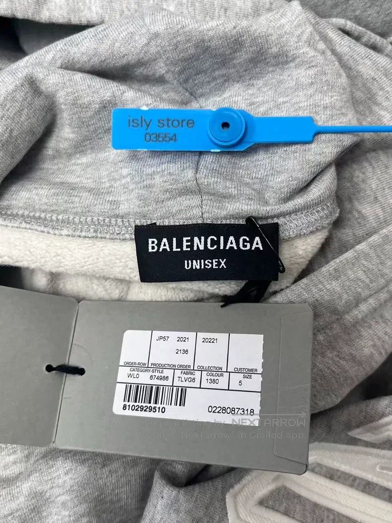 Balenciaga Balenciaga Logo Letter Printed Casual Sweatshirt Size US XXL / EU 58 / 5 - 3 Thumbnail