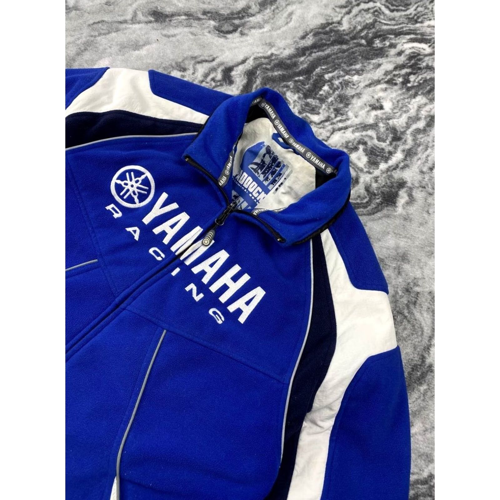 Yamaha VINTAGE Yamaha Racing Fleece Jacket Motorcycle Logo Men M Blue Jacket Size US M / EU 48-50 / 2 - 6 Thumbnail