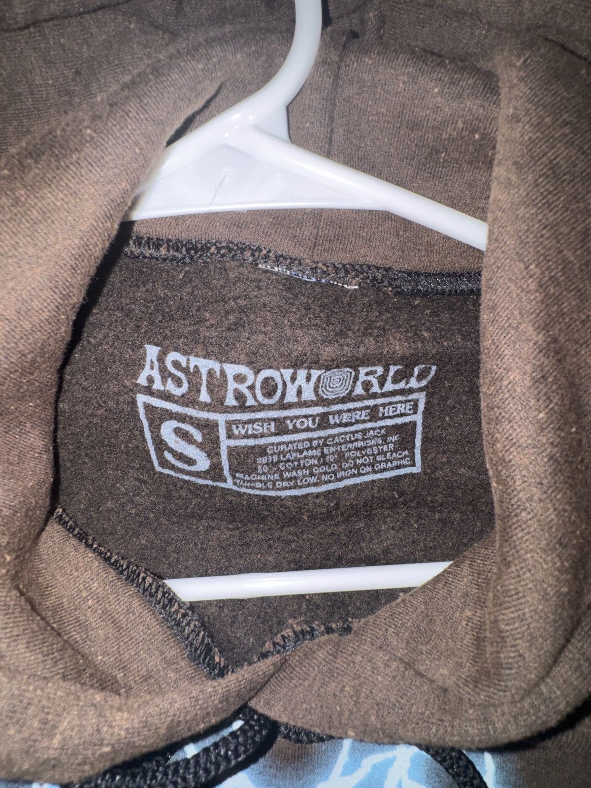 Travis Scott AstroWorld Wish You Were Here Tour Hoodie Brown Small Size US S / EU 44-46 / 1 - 3 Thumbnail