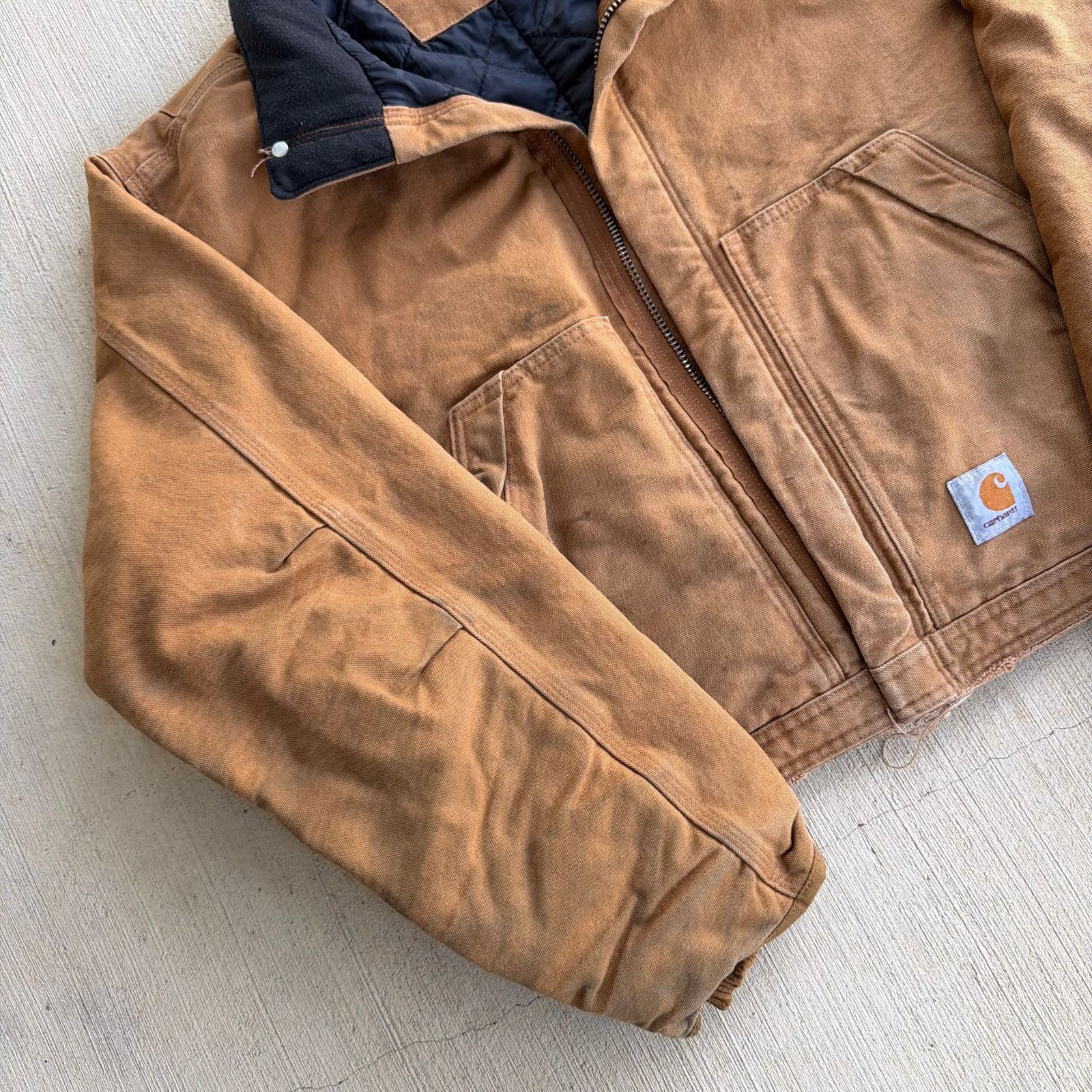 Carhartt × Vintage Carhartt brown cropped Detroit style work wear jacket Size US XL / EU 56 / 4 - 2 Thumbnail