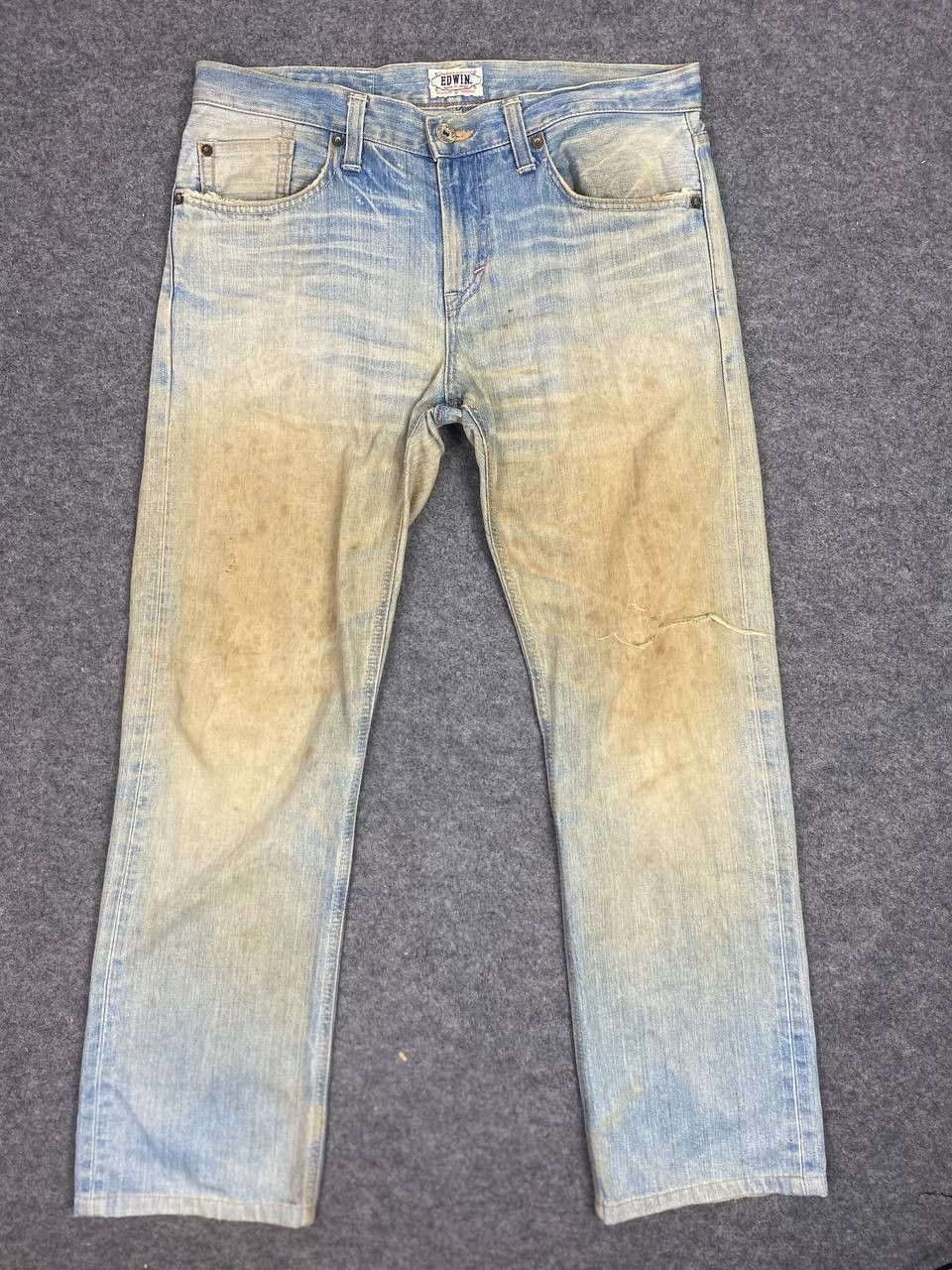 Edwin vintage edwin japan rusty distressed denim nice design Size US 36 / EU 52 - 6 Thumbnail