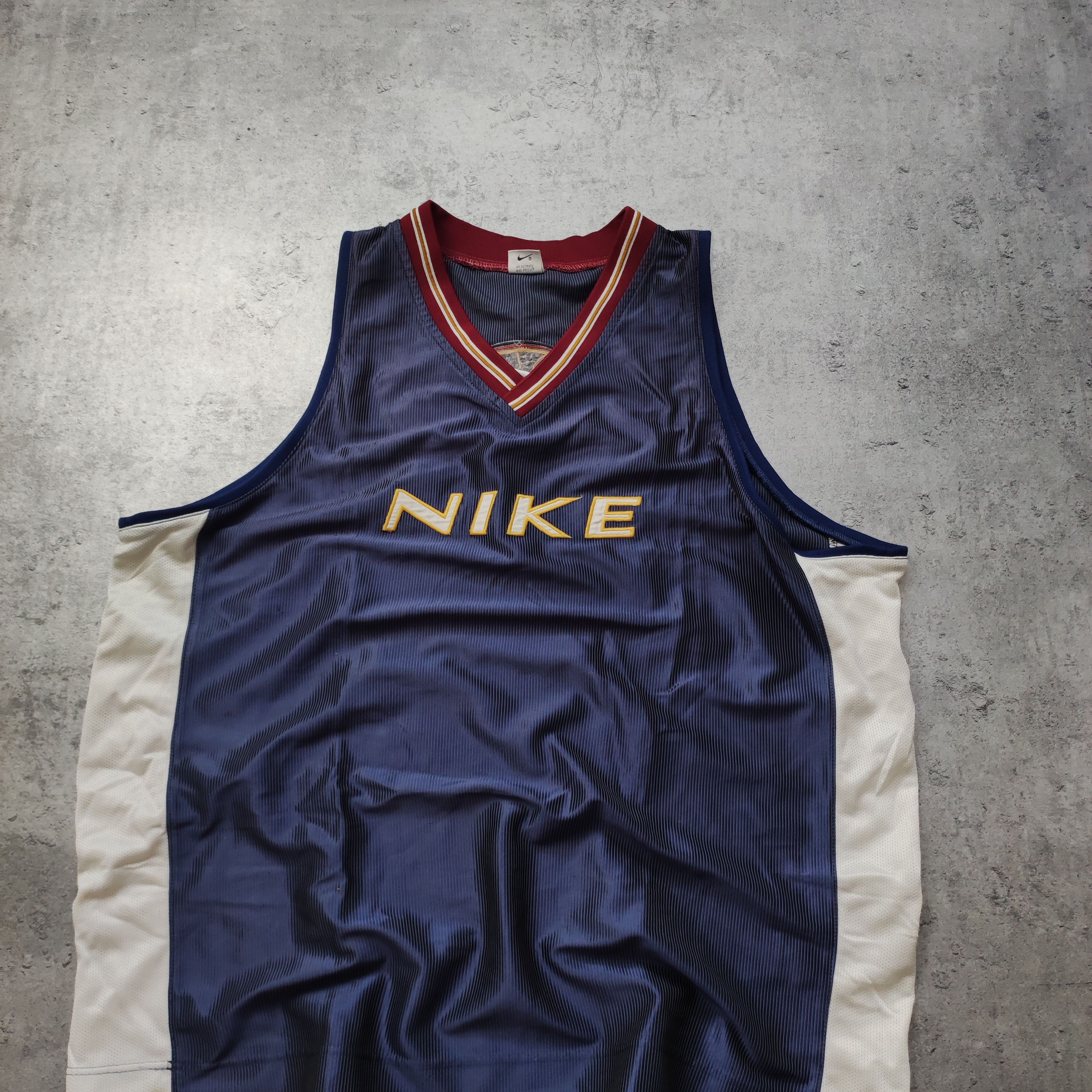 NBA × Nike × Vintage Vintage RARE 90s Nike x NBA Basketball Varisty Jersey Size US L / EU 52-54 / 3 - 2 Thumbnail