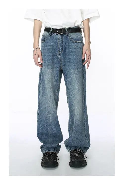 Other Trendy washed vintage loose straight jeans Size US 32 / EU 48 - 2 Thumbnail