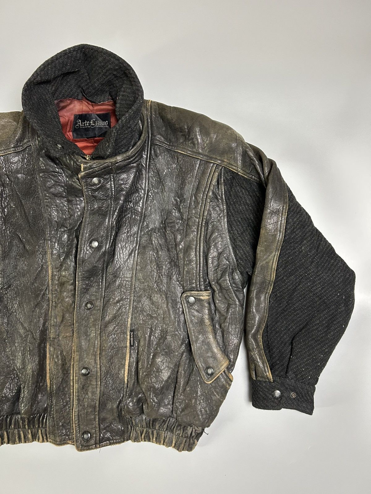 Leather Vintage Leather Jacket Size US L / EU 52-54 / 3 - 3 Thumbnail