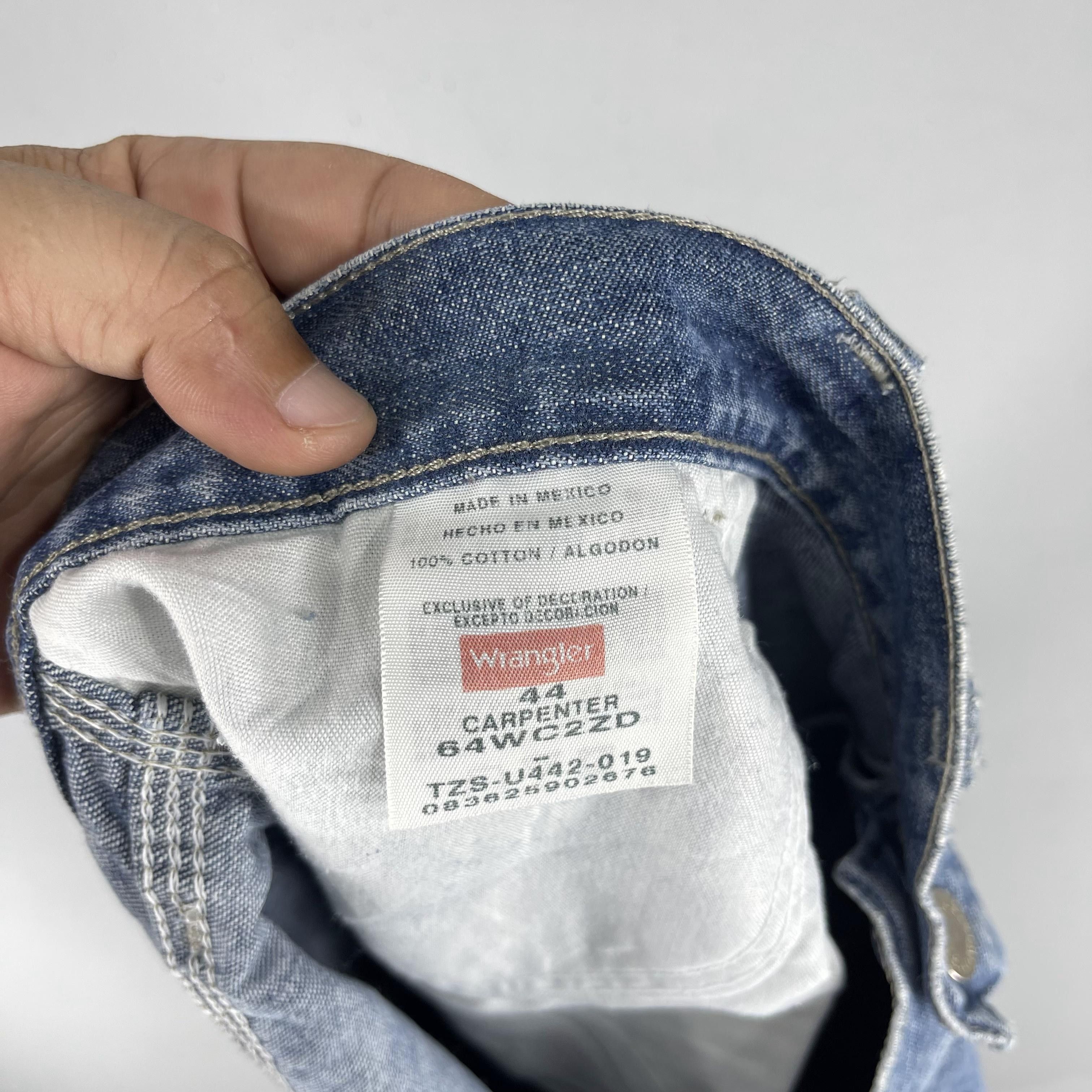 Vintage × Wrangler W43 Vintage Distressed Wrangler Carpenter Short Jeans Size US 43 - 4 Thumbnail