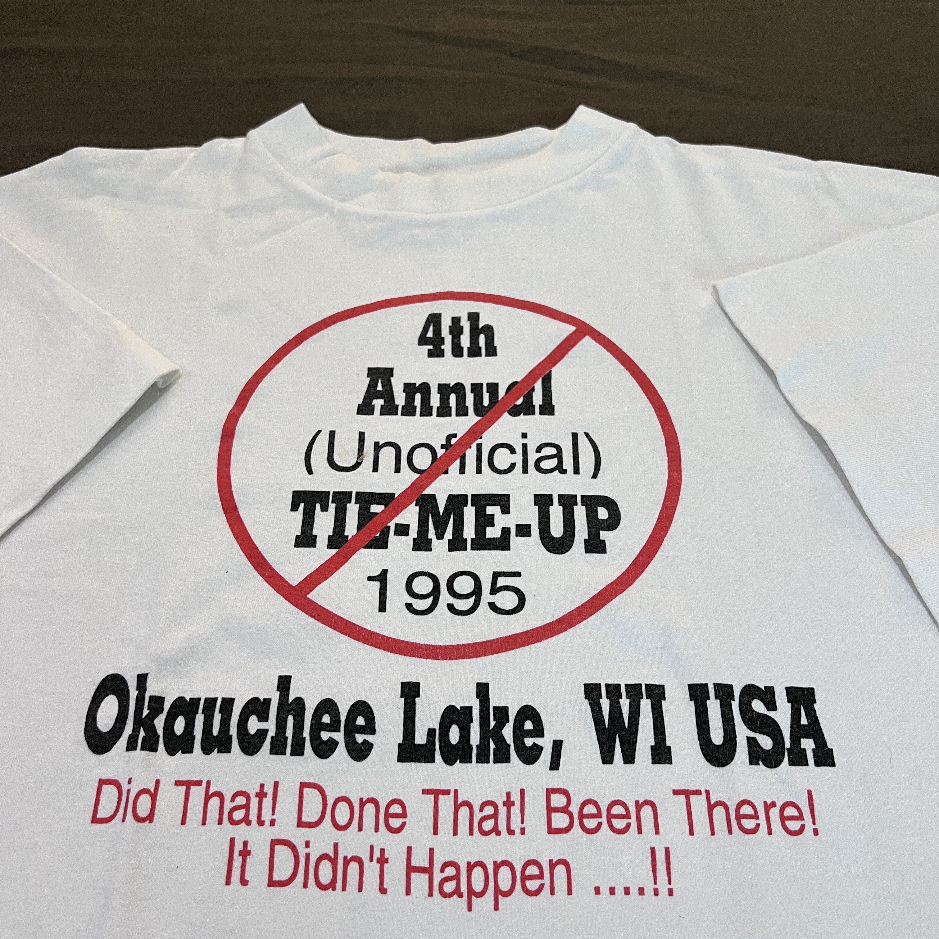 Vintage 90s No 4th annual unofficial tie me up Tee Humor Funny Size US XL / EU 56 / 4 - 1 Thumbnail