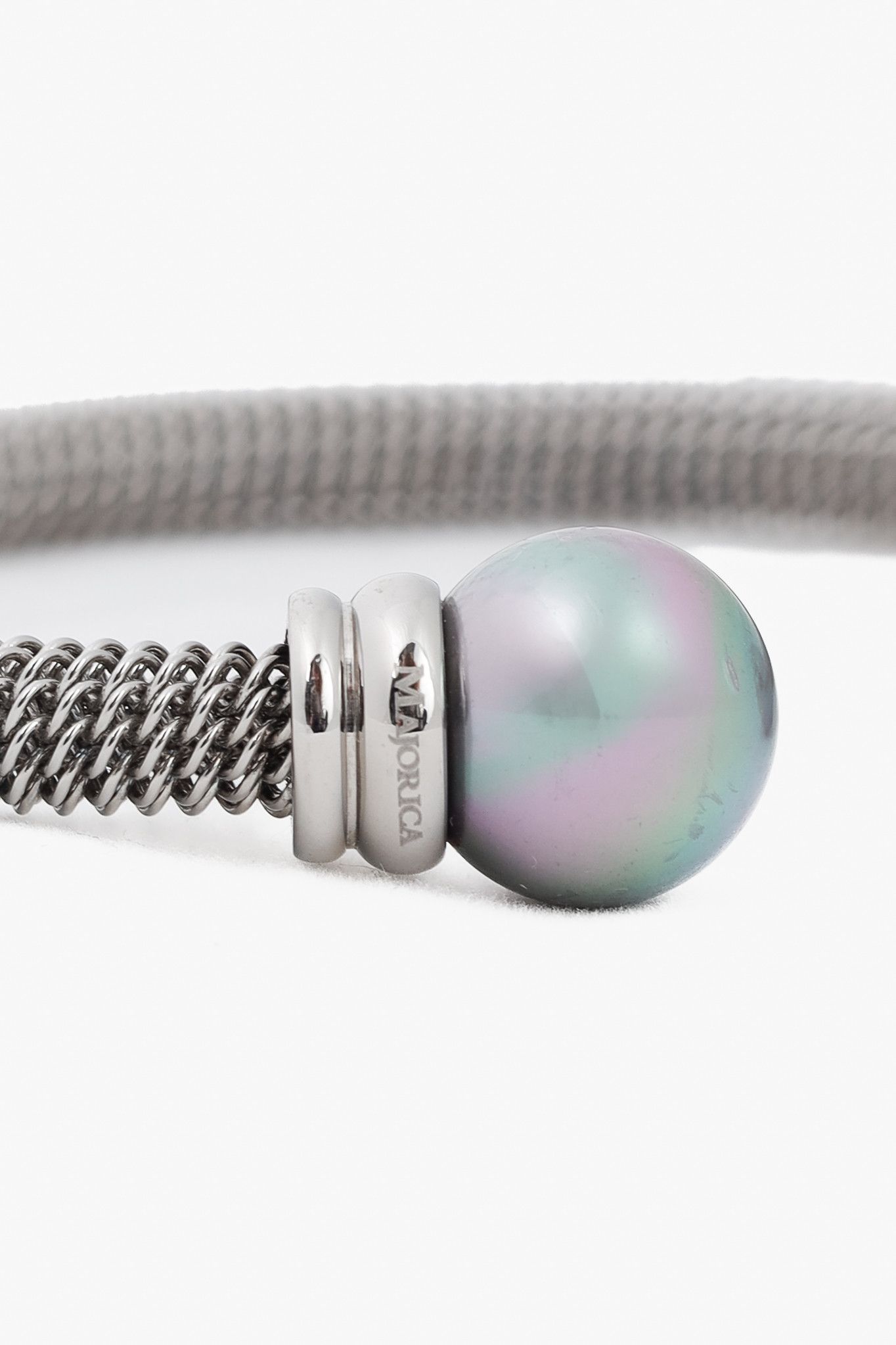 Other Majorica Tender Steel & Grey Pearl Station Bracelet Size ONE SIZE - 3 Thumbnail