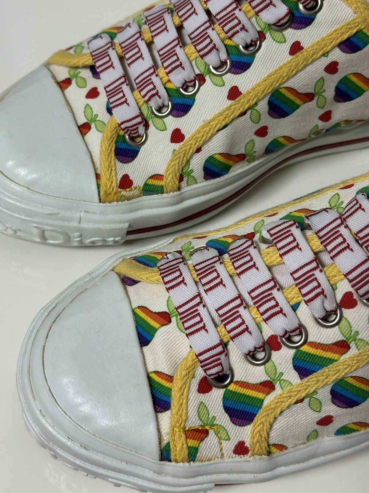 Dior CHRISTIAN DIOR S/S 2002 Pear Print Canvas Mule Sneakers Size US 8 / IT 38 - 5 Thumbnail