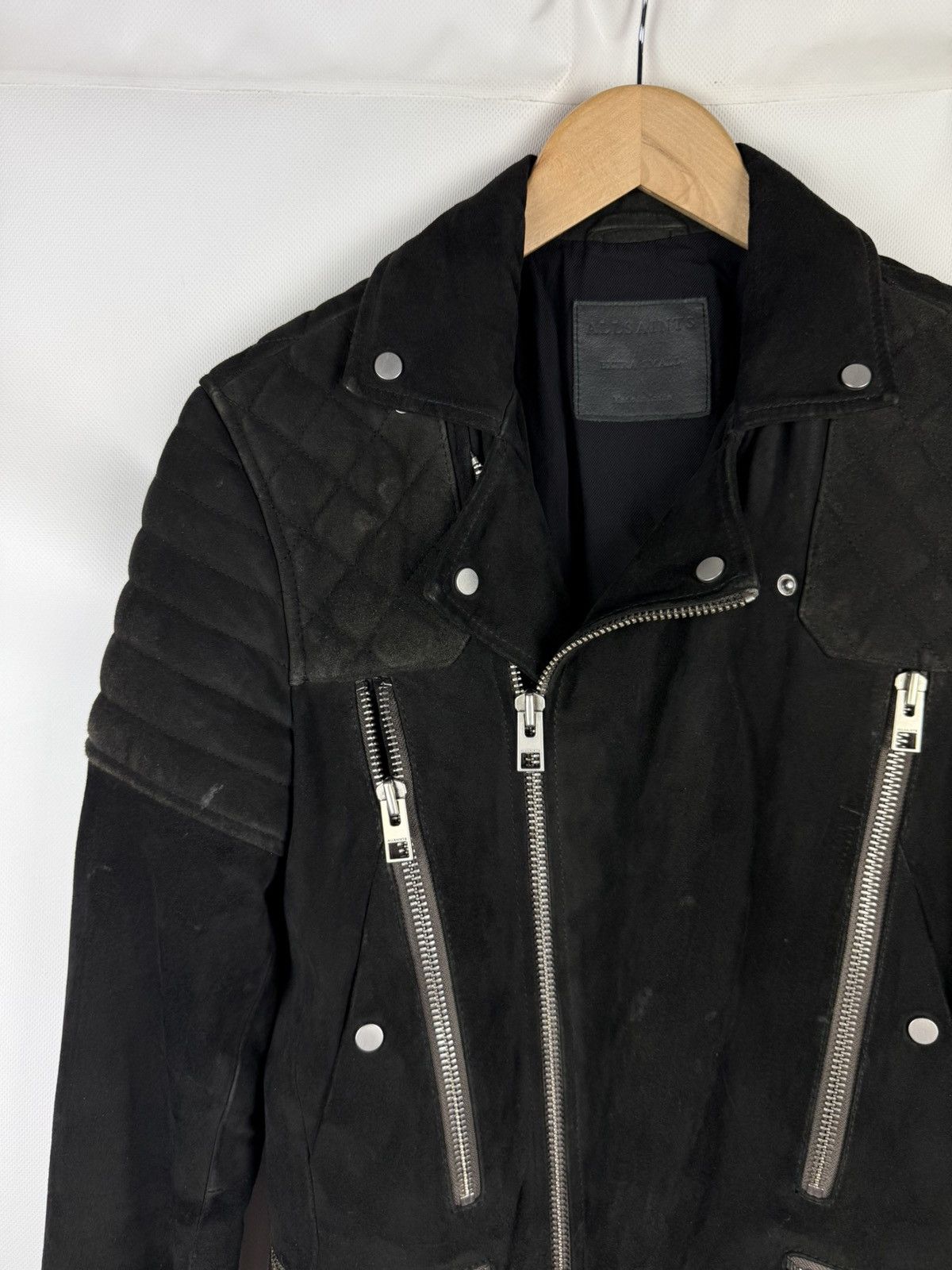 Allsaints Allsaints Imagara Suede Biker Men’s Leather Jacket Size XS Size US XS / EU 42 / 0 - 2 Thumbnail