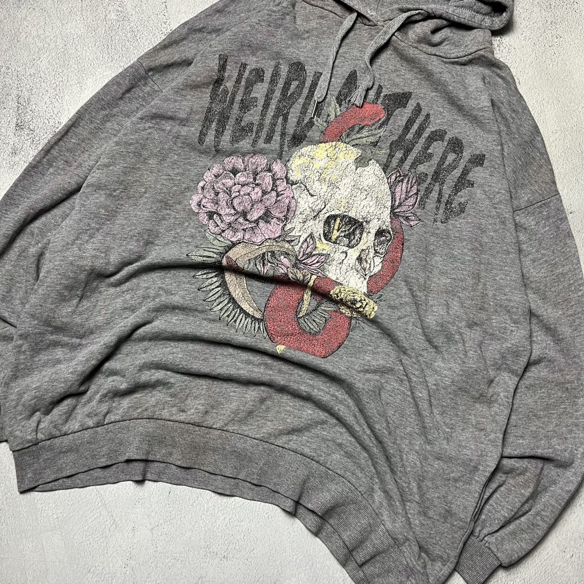 Japanese Brand × Vintage Vintage Ed Hardy style crazy printed y2k hoodie Size US L / EU 52-54 / 3 - 4 Thumbnail