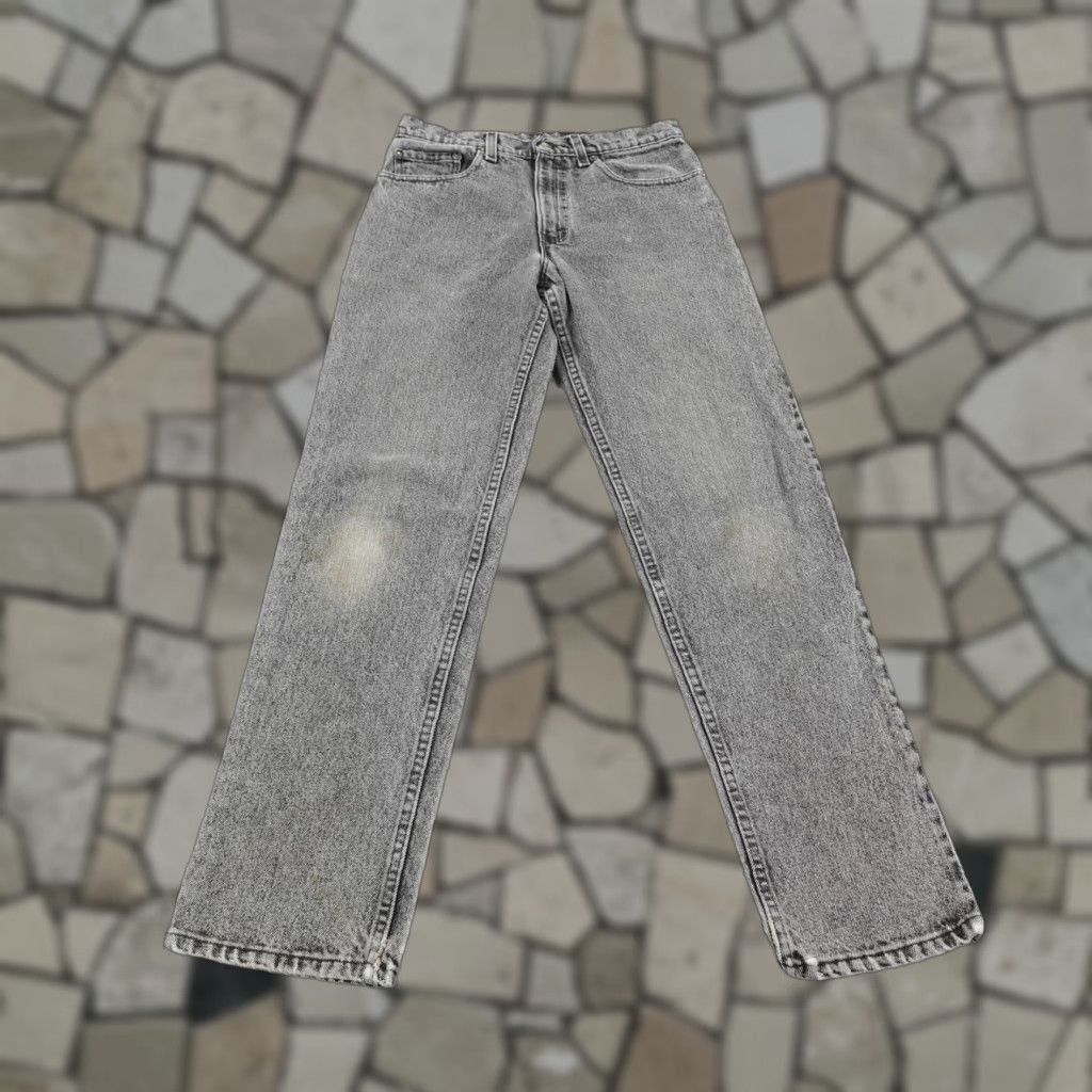 Levi's VINTAGE Levi's 540 Jeans Mens 31x32 Gray Acid Wash Denim 90s Grunge Made In USA Size US 31 - 1 Thumbnail
