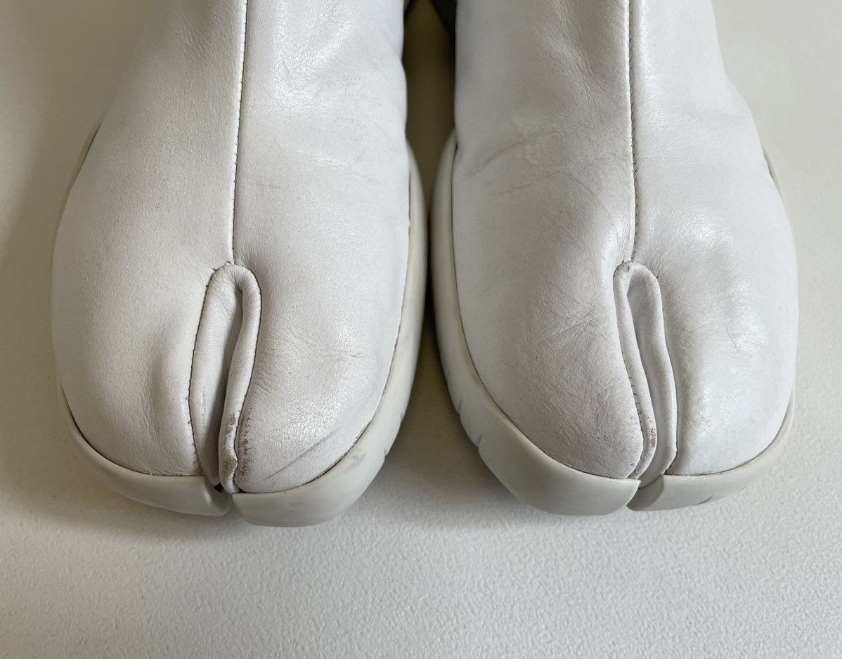 Maison Margiela White Leather Scuba Tabi Boots / Sneakers Size US 7 / IT 37 - 5 Thumbnail