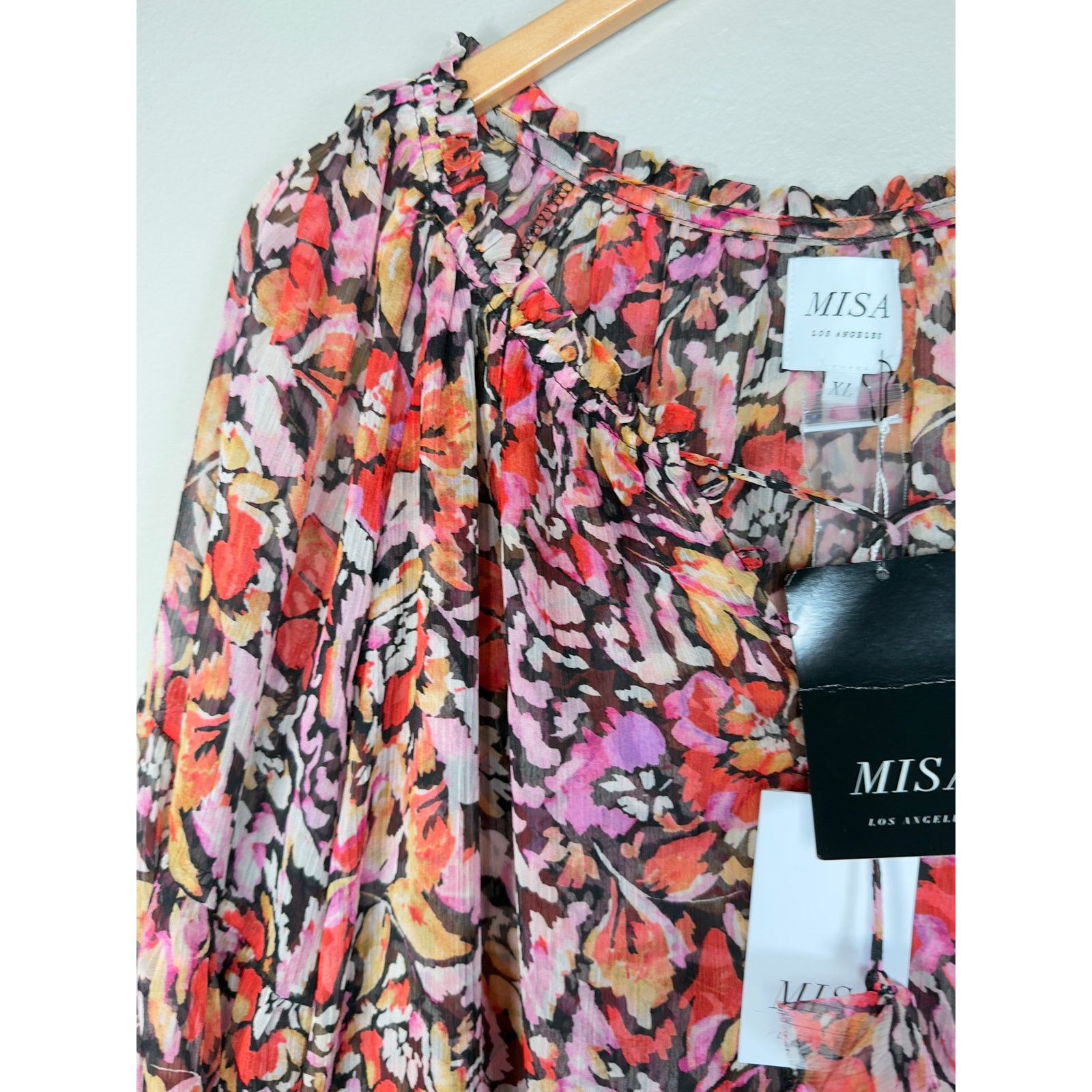 MISA Los Angeles NWT Misa Los Angeles Celina Red Fire Flora Dress Size XL Size XL / US 12-14 / IT 48-50 - 12 Thumbnail