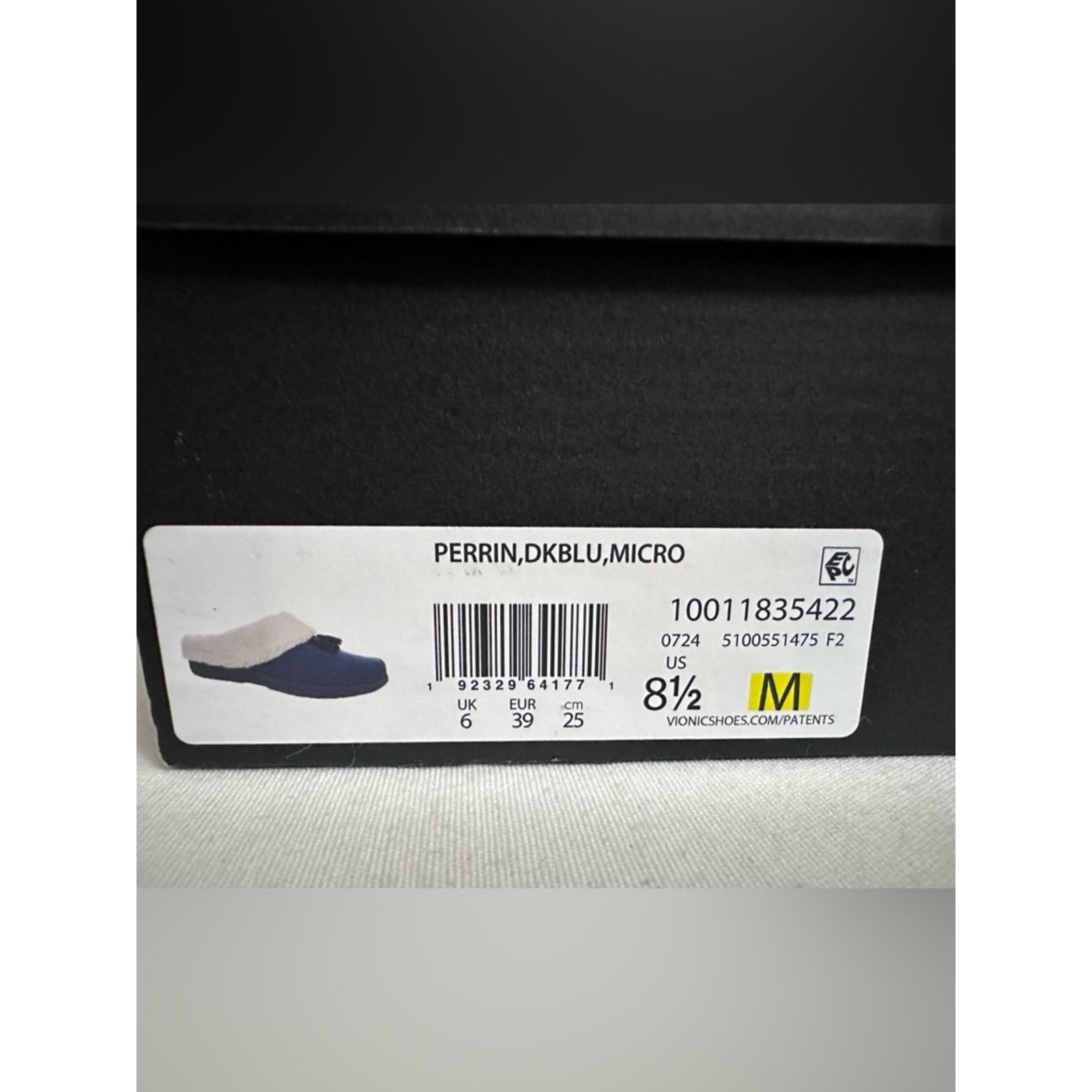 Vionic Vionic Perrin Slip-On Cozy Slipper Womens 8.5M Dark Blue Size US 8.5 / IT 38.5 - 9 Thumbnail
