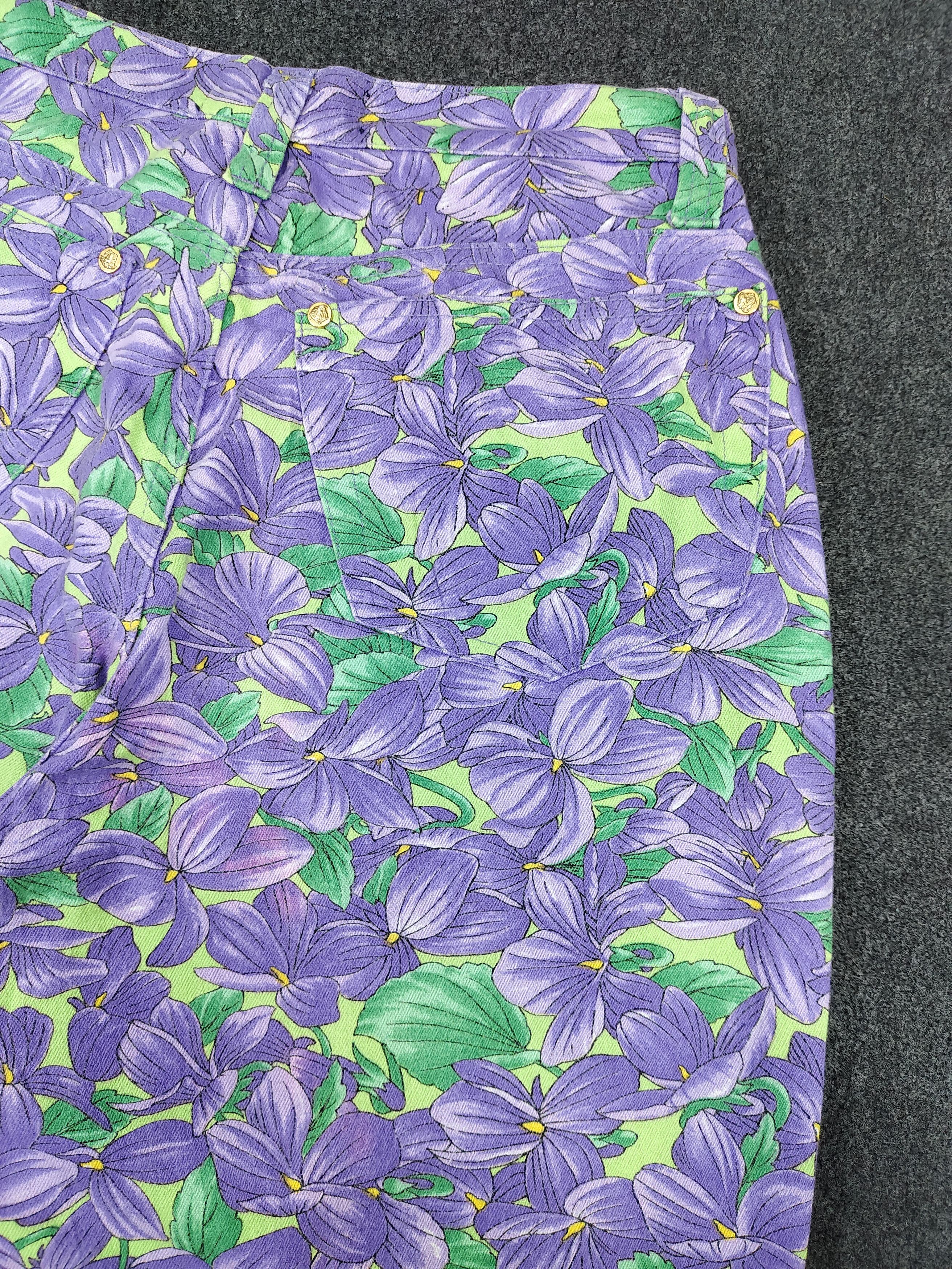 Versace Jeans Couture 90s Versace JC- Archive AOP Florals Print Classic Cut Jeans Size 30" / US 8 / IT 44 - 6 Thumbnail