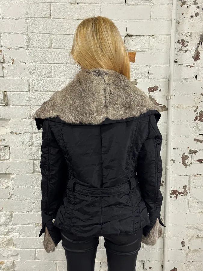 Alexander McQueen 2000s Alexander McQueen Fur Puffer Black Jacket Size M / US 6-8 / IT 42-44 - 3 Thumbnail