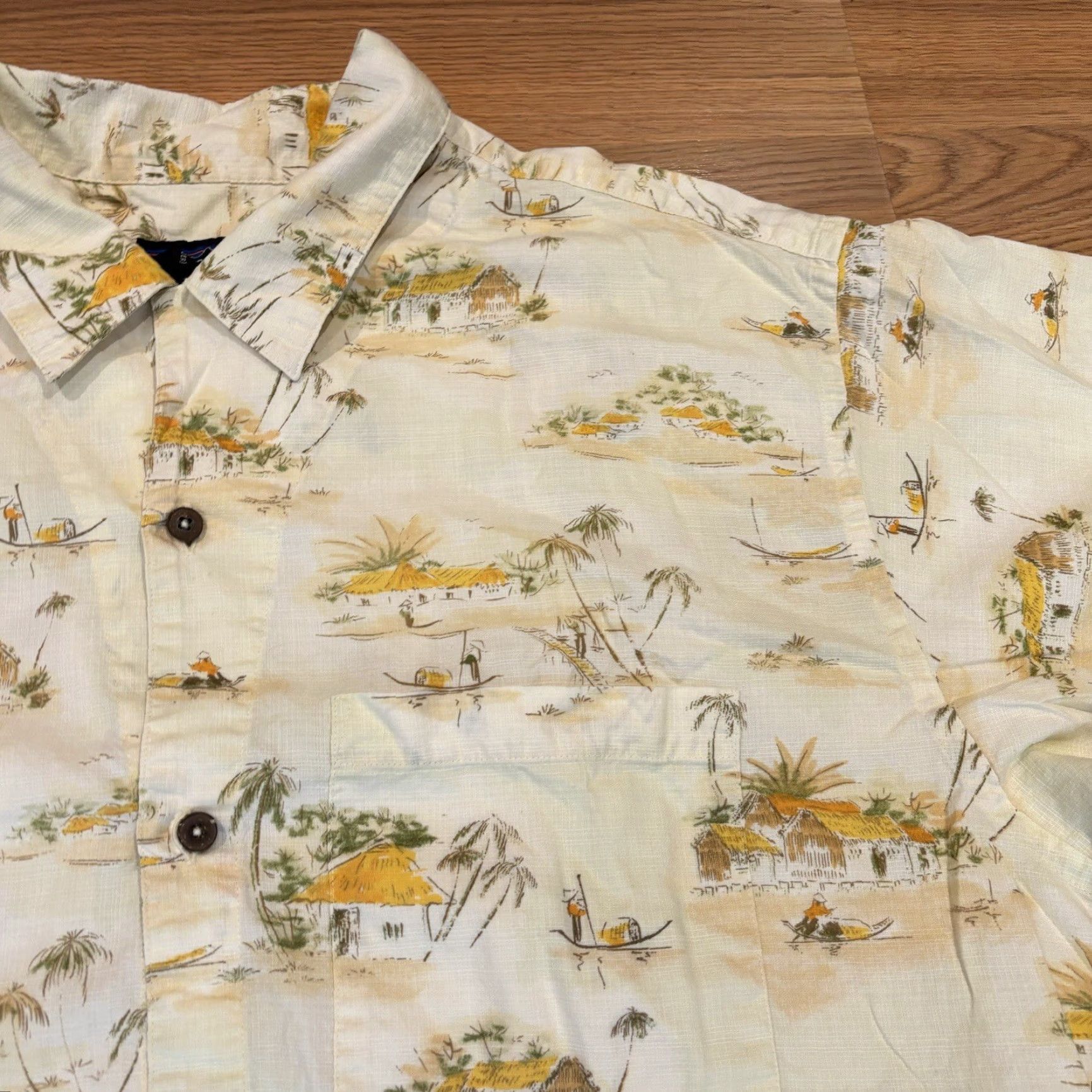Patagonia VINTAGE Patagonia Organic Cotton Beach Print Hawaiian Shirt Mens Size XL 53304 Size US XL / EU 56 / 4 - 2 Thumbnail