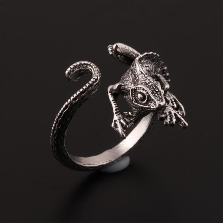 Jewelry Men's Retro Punk Hip-Hop Gecko Ring Size ONE SIZE - 2 Thumbnail
