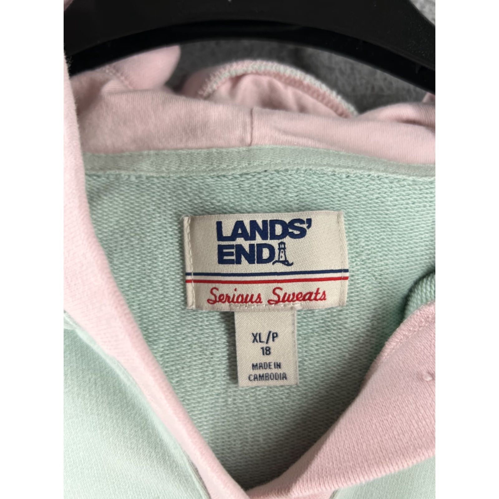 Lands' End VINTAGE Lands' End Women's Sweater XL Green Pastel 90s Casual Crew Neck Pullover Lightweight Size XL / US 12-14 / IT 48-50 - 3 Thumbnail
